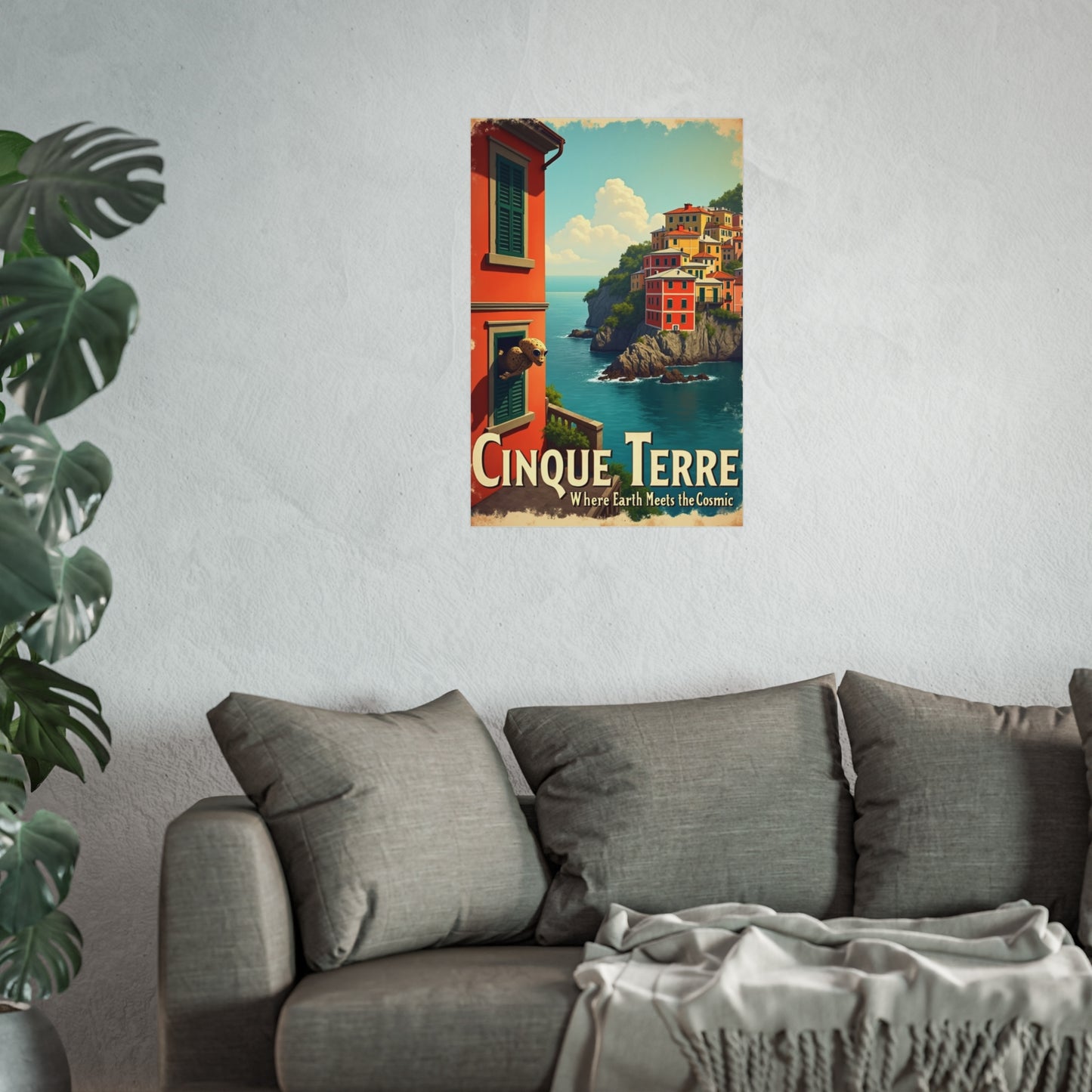 Poster: Cinque Terre Extraterrestrial Travel