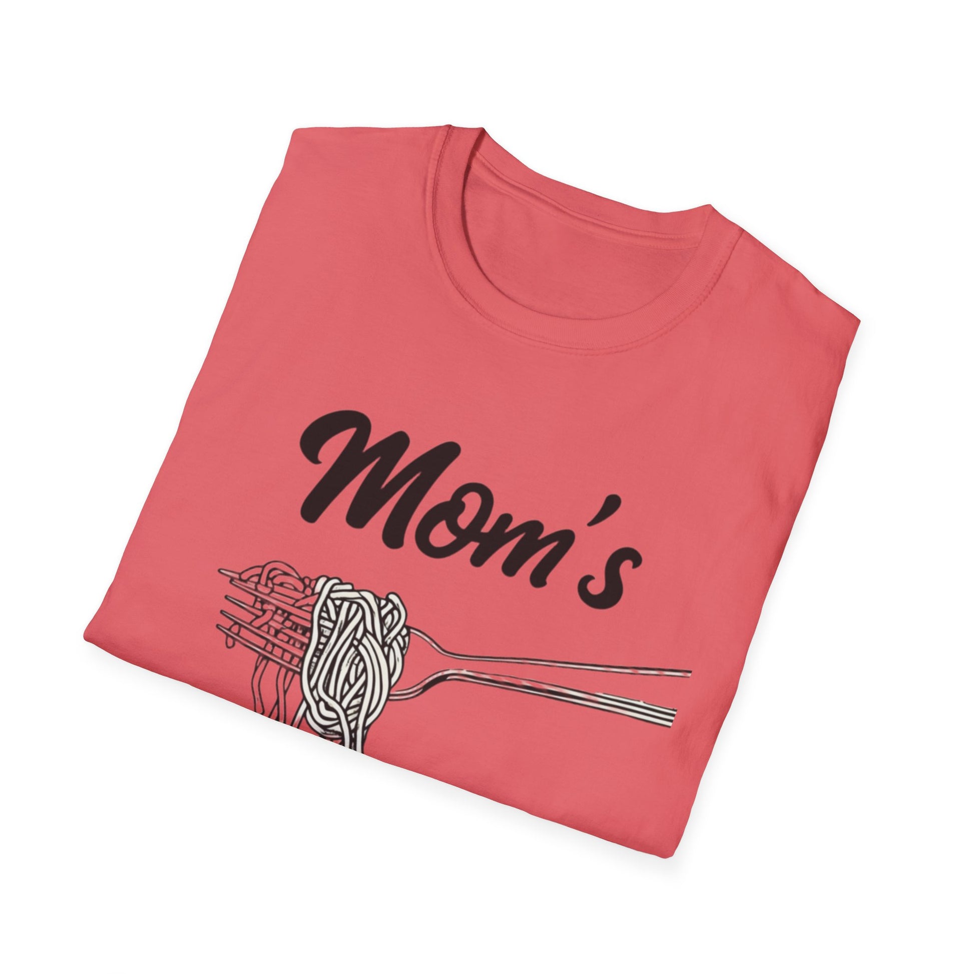 Mom's spaghetti Pasta Love T-Shirt, Gift for Moms, Funny Food Shirt, Family Gathering Top, Casual Wear, Mother's Day Gift rap lyrics