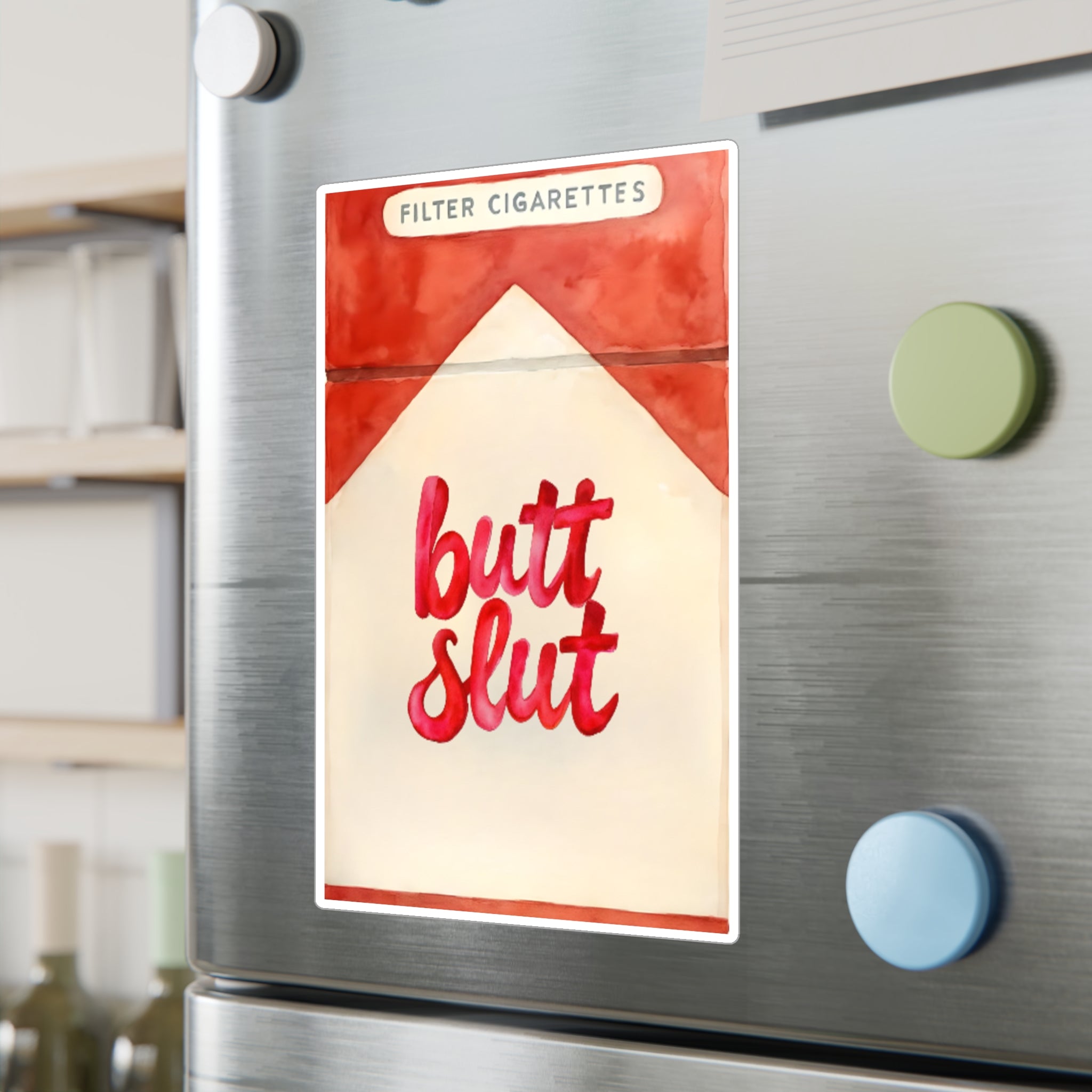 Butt Slut smoker Playful Vinyl Decals for Fun Decor, Funny Stickers for Gifts, Humorous Art, Unique Party Favors, Quirky Home Accessories