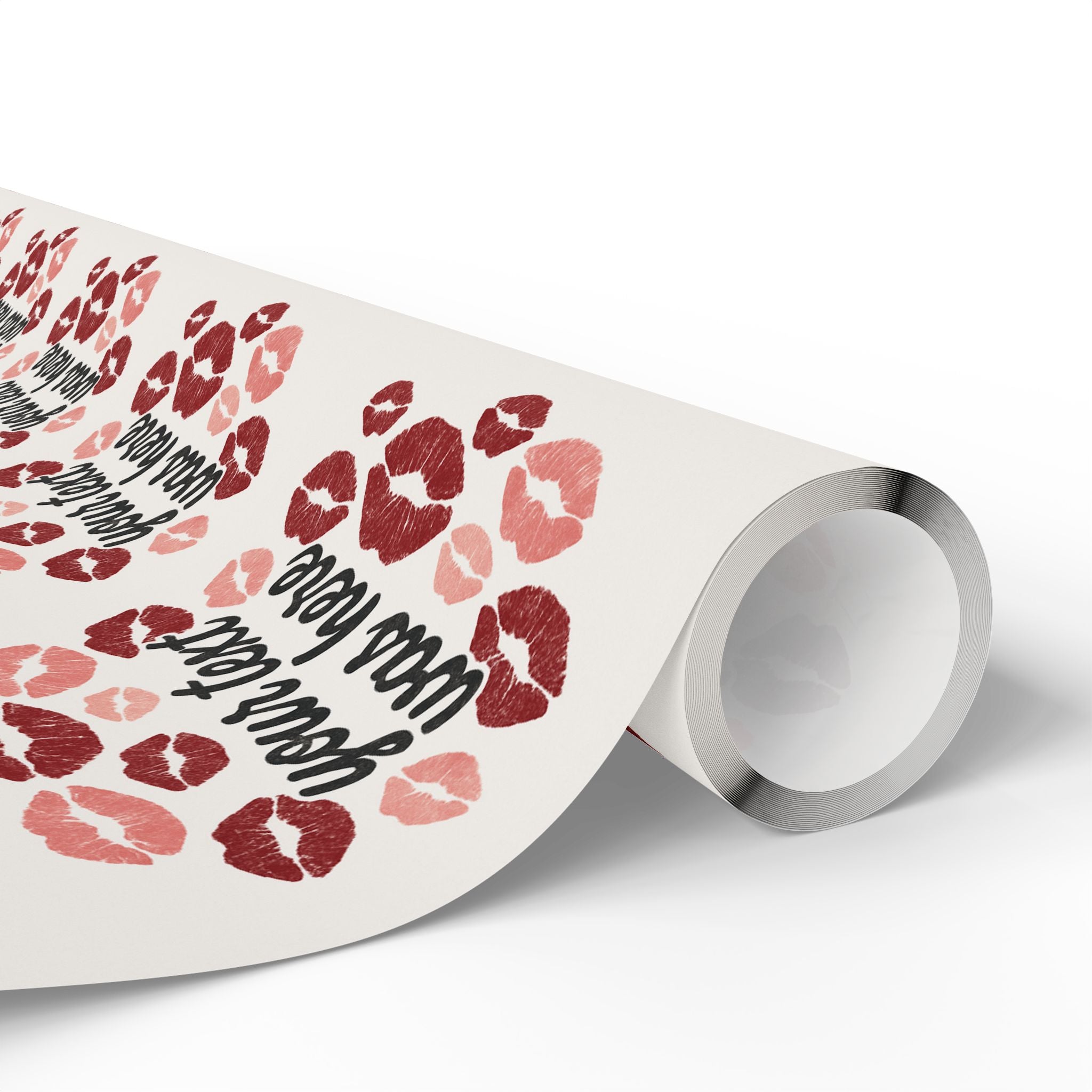 Personalized Any Name Kiss Print Wrapping Paper - Romantic Gift Wrap for Valentine's Day & Special Occasions grandparents aunts gifts for him
