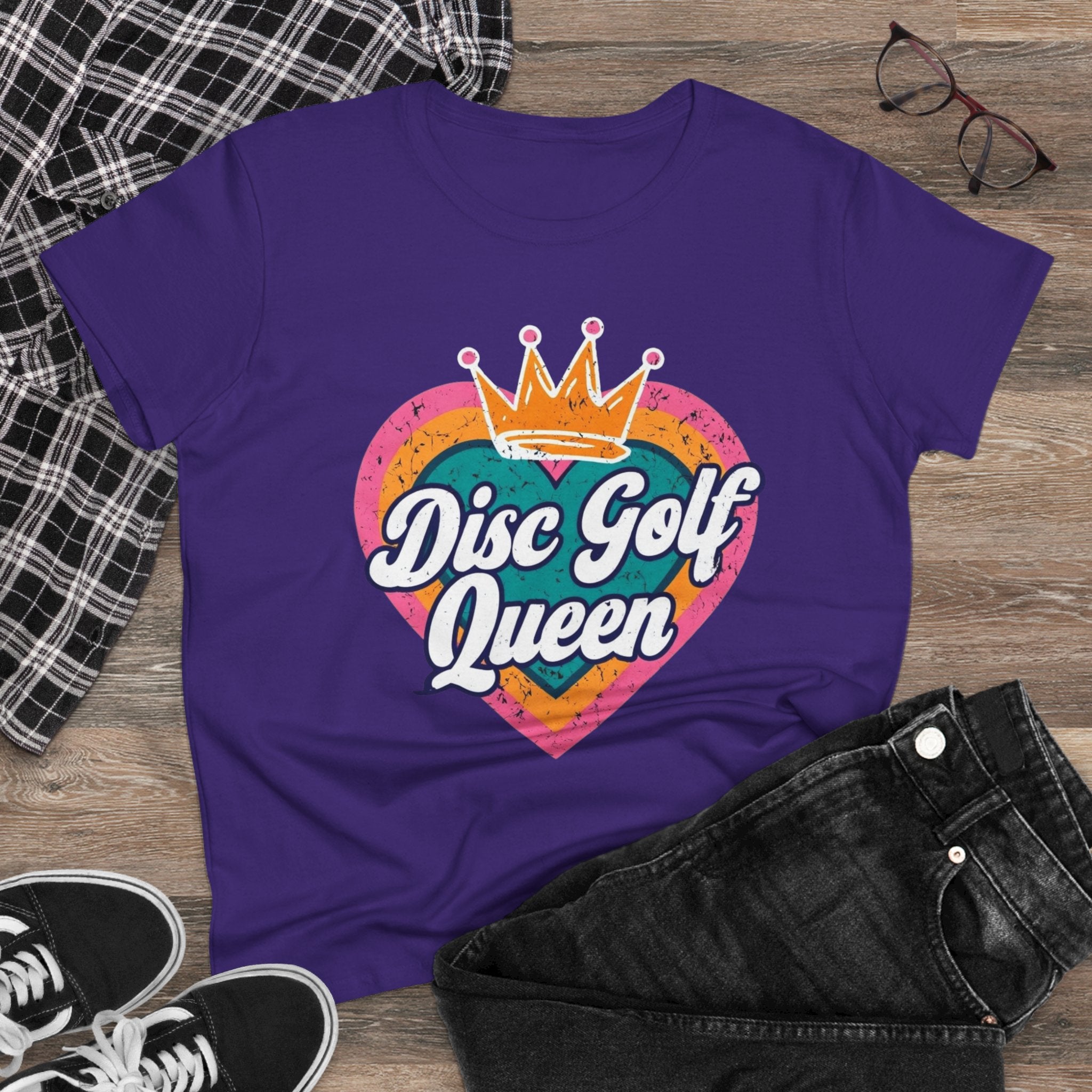 Disc Golf Queen Women's Tee, Fun Disc Golf T-Shirt, Sporty Graphic Tee, Gift for Disc Golf Lovers, Casual Outfit, Summer Wardrobe