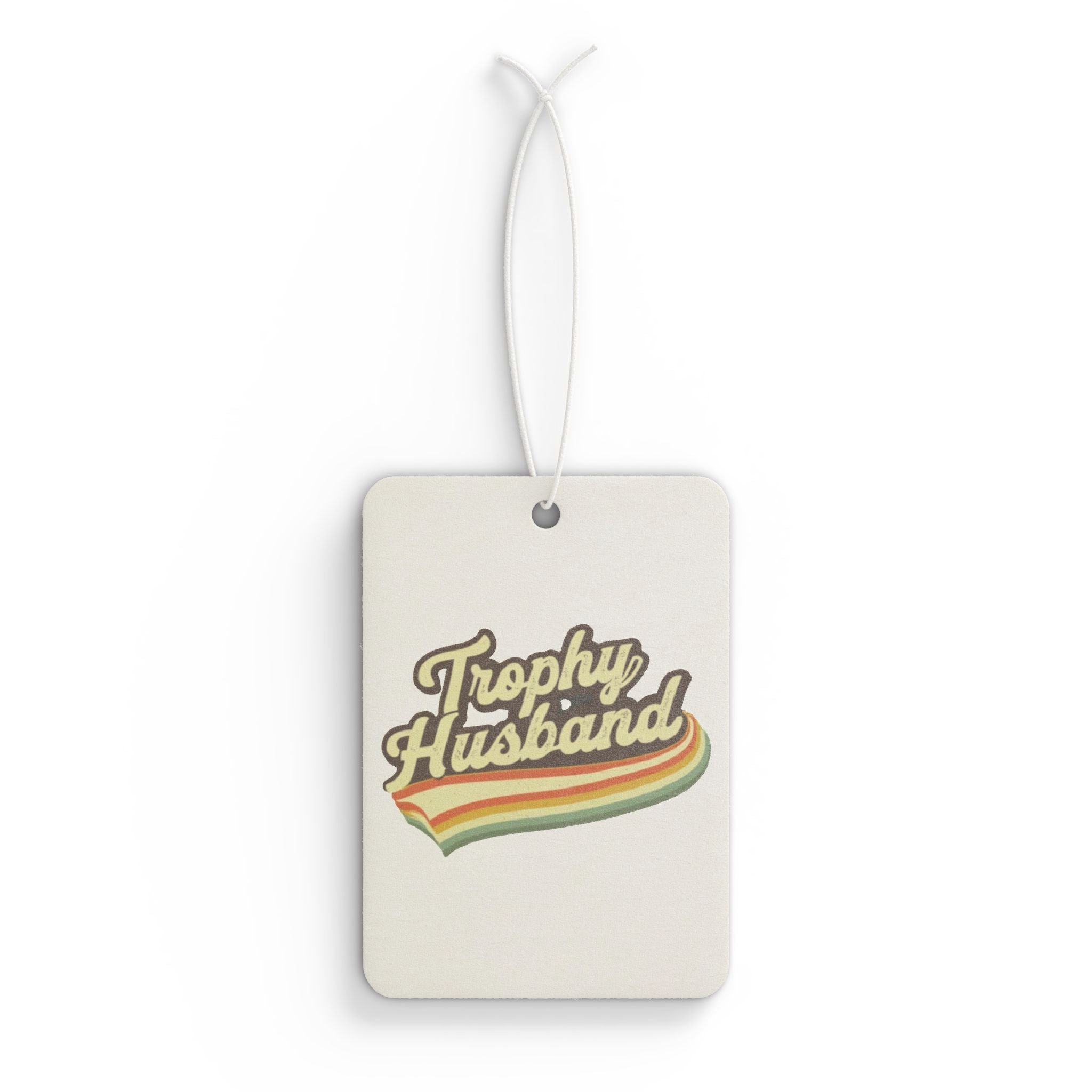 Trophy Husband Car Air Freshener — Retro Script Scented Air Freshener for Cars
