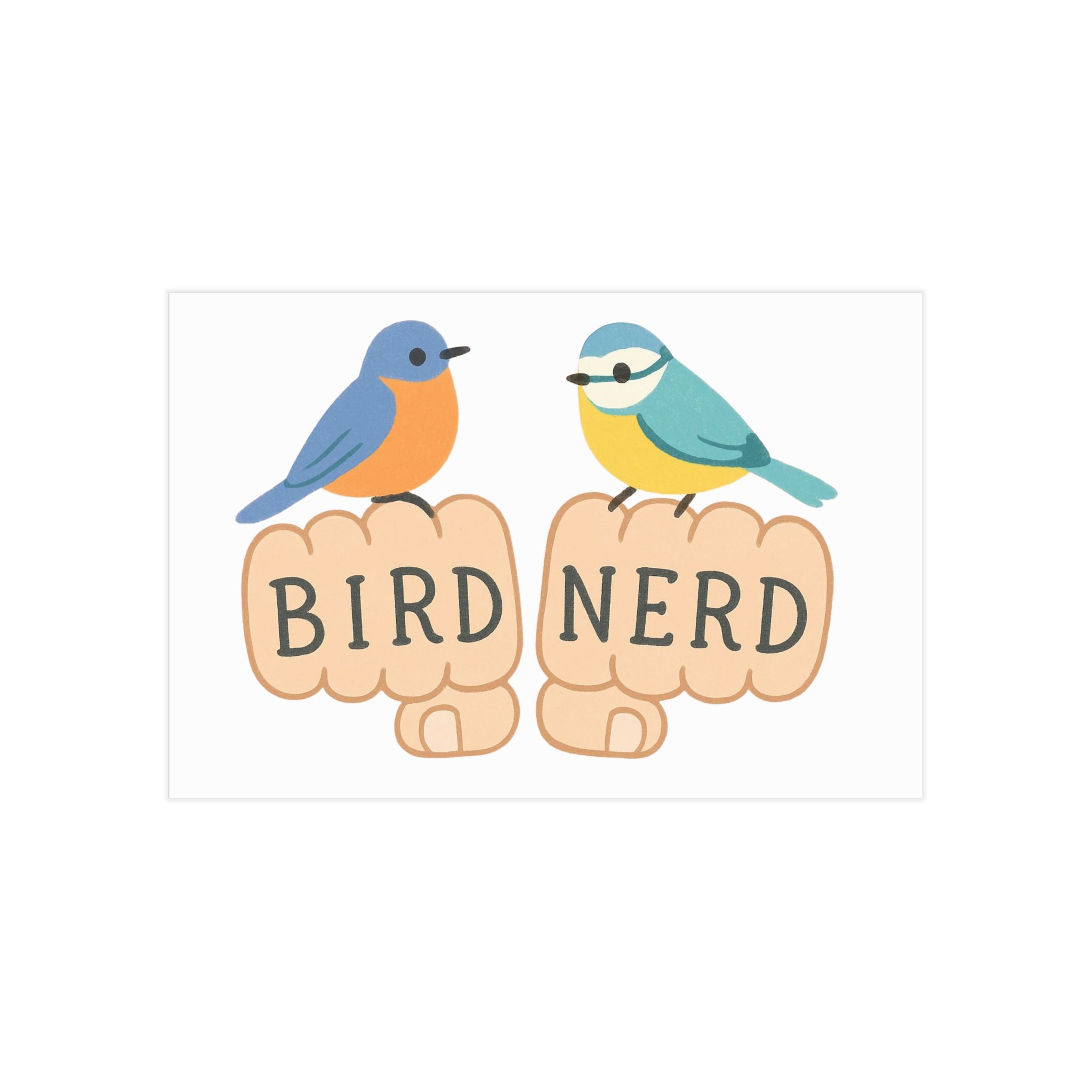 Bird Nerd Unframed Prints, Nature Lover Artwork, Bird Decor, Gift for Birdwatchers, Cute Wall Art for Home Birding gift knuckle, tattoos