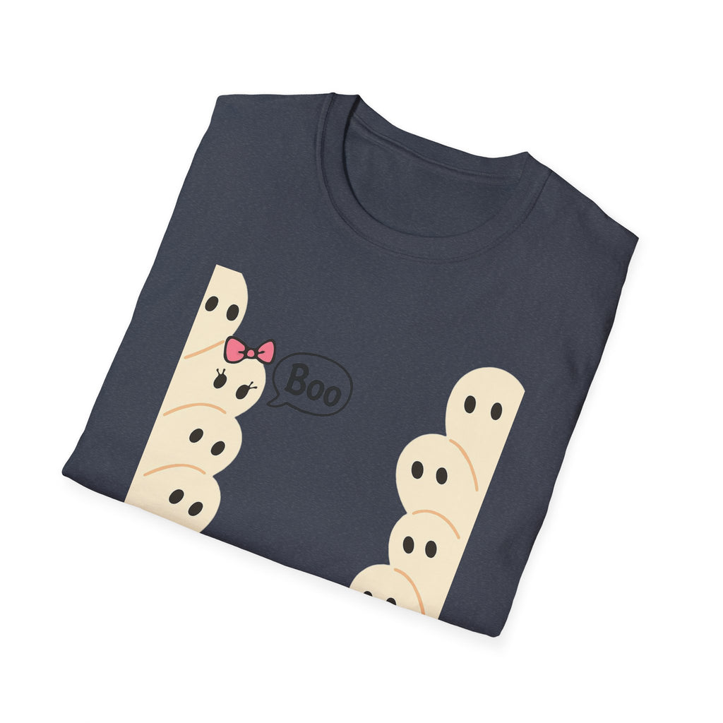 Spooky Ghost Boo Bow Cute Halloween Unisex T-Shirt, Halloween Shirt, Ghost Costume, Halloween Party Shirt, Spooky Tee, Cute Halloween Top