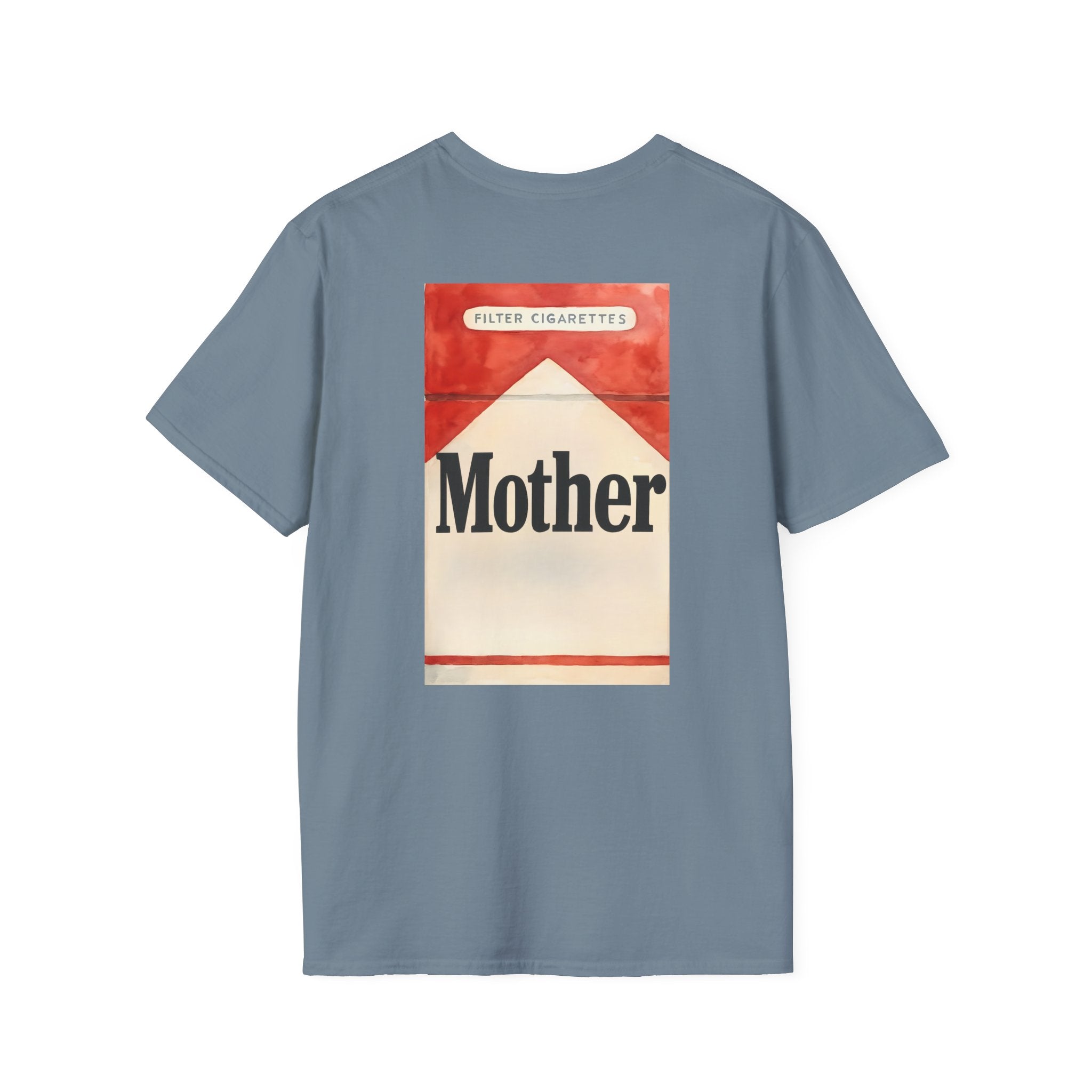 Vintage Cigarette Pack Unisex T-Shirt printed on back