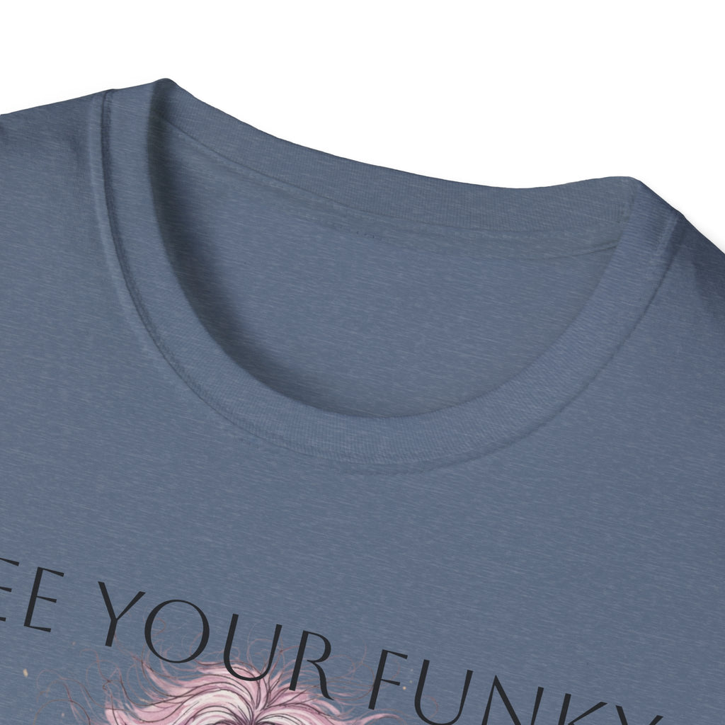 T-Shirt — “Free Your Funky” Peace-Sign Boho Woman Graphic Tee