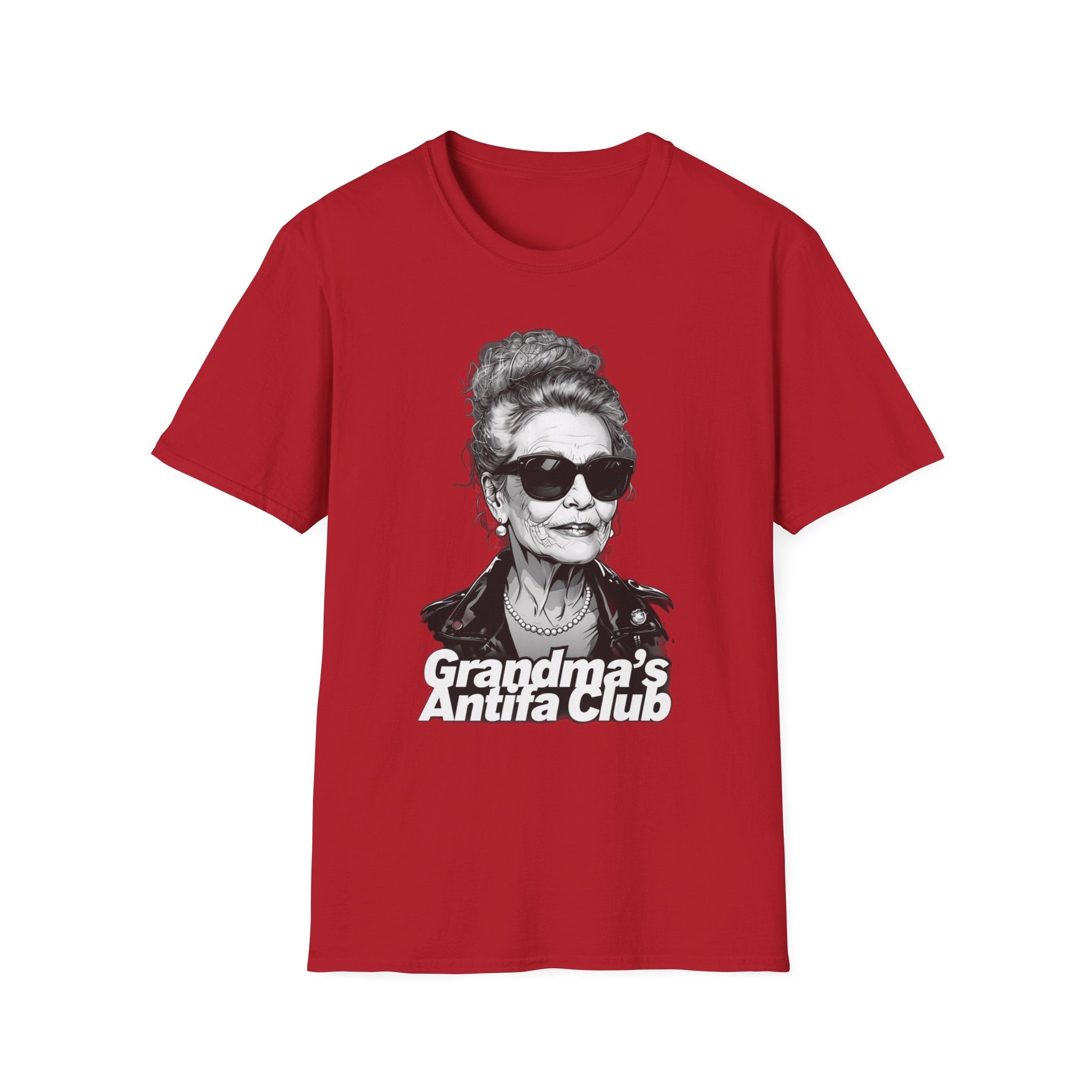 Antifa Grandma Softstyle T-Shirt | Grandma's Antifa Club Shirt Made for strong women who stand for justice