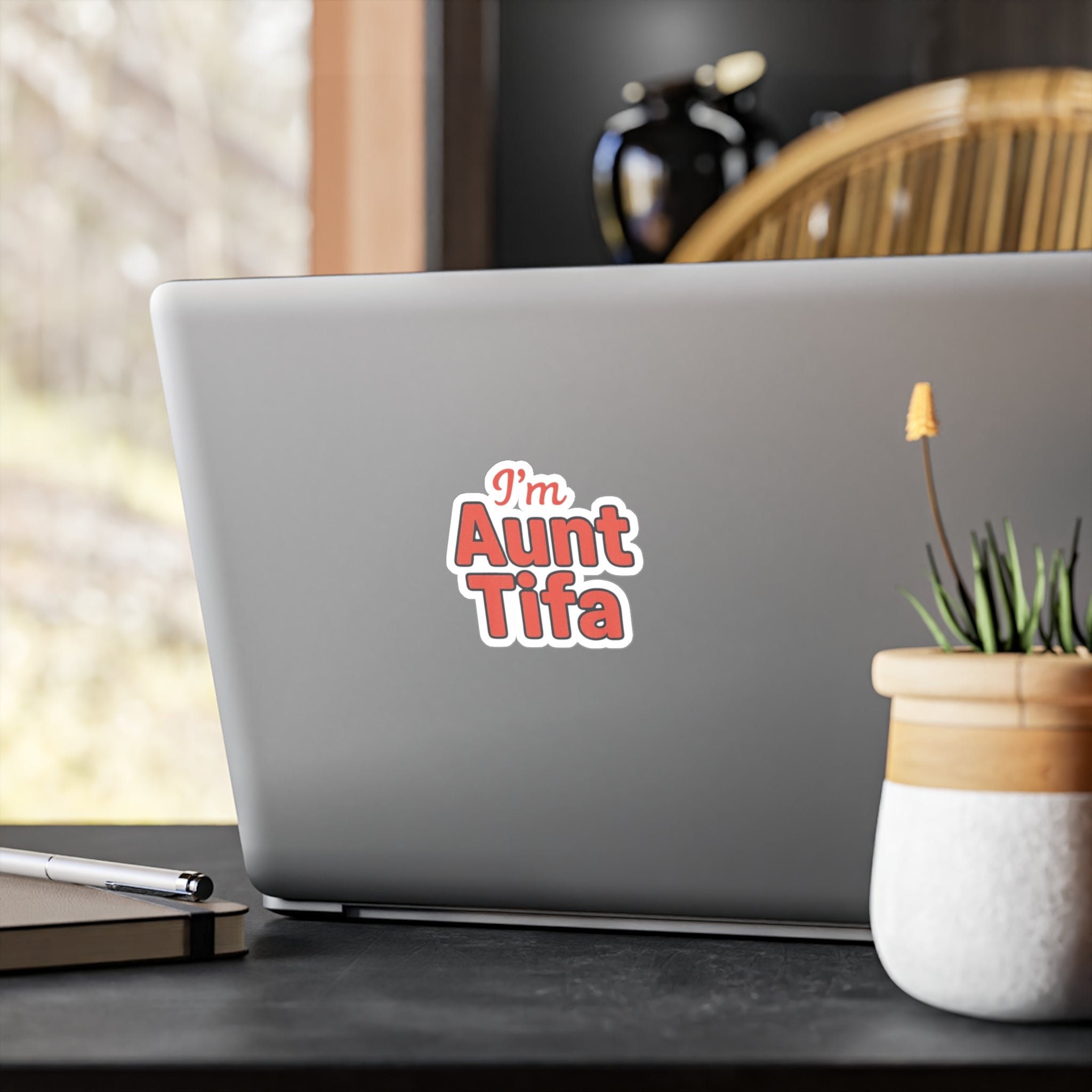 Vinyl Decal Sticker - I'm Aunt Tifa, Fun Sticker for Aunts and activists