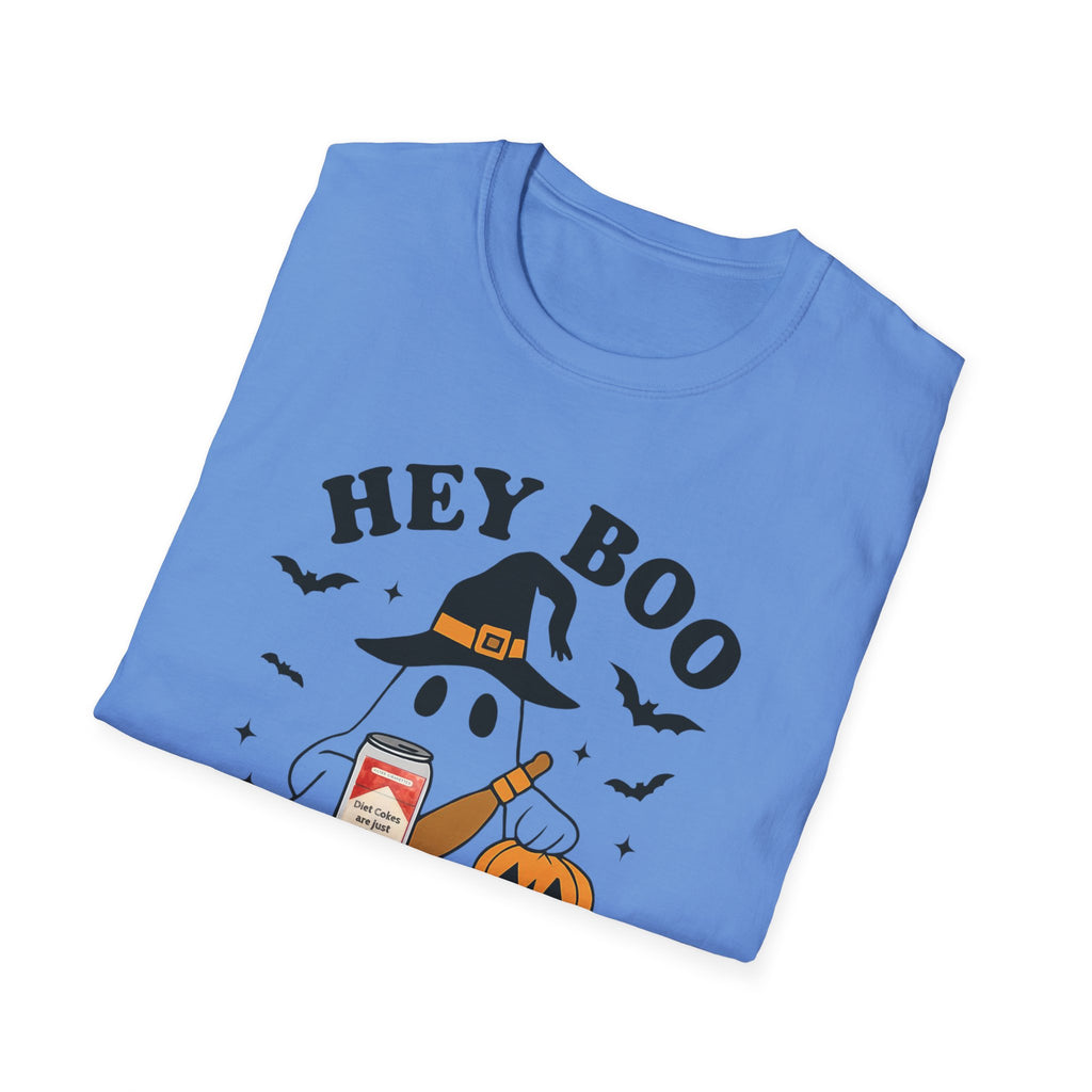 Ghost Diet Cola Softstyle T-Shirt, Halloween Unisex Tee, Fridge Cigarettes Boo Shirt, Spooky Ghost Costume Top, Funny Halloween Graphic Tee