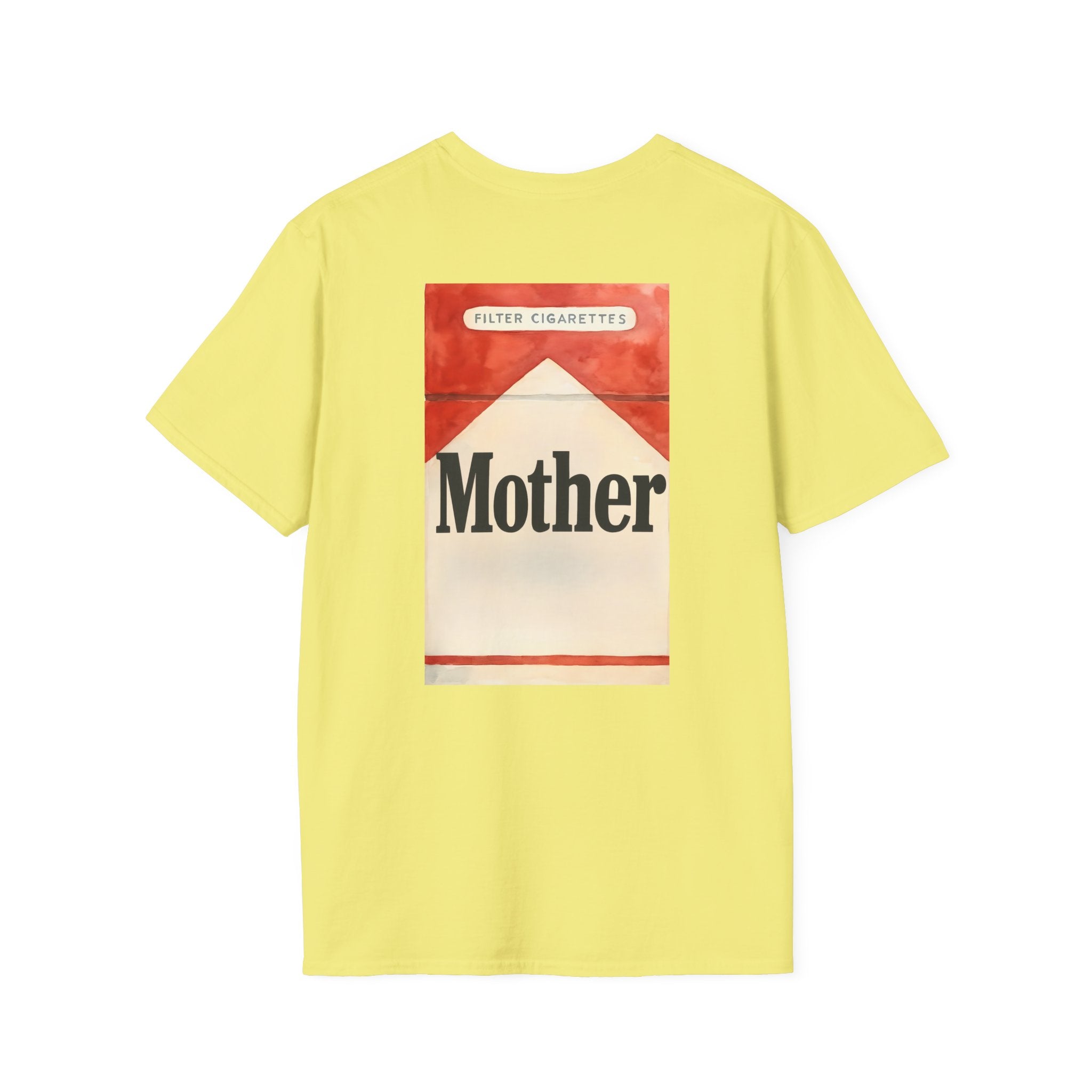 Vintage Cigarette Pack Unisex T-Shirt printed on back