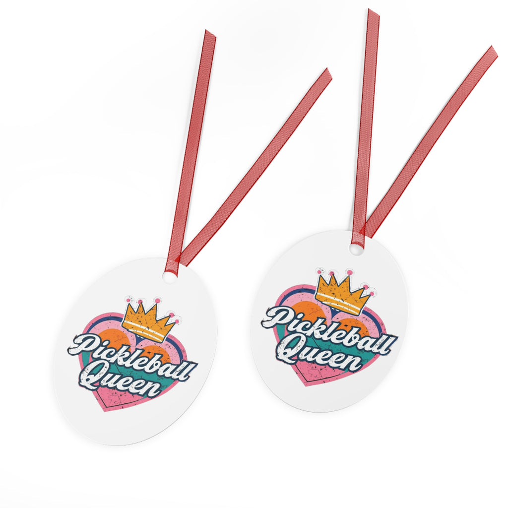 Pickleball Queen Metal Ornaments - Celebrate Your Passion for Pickleball
