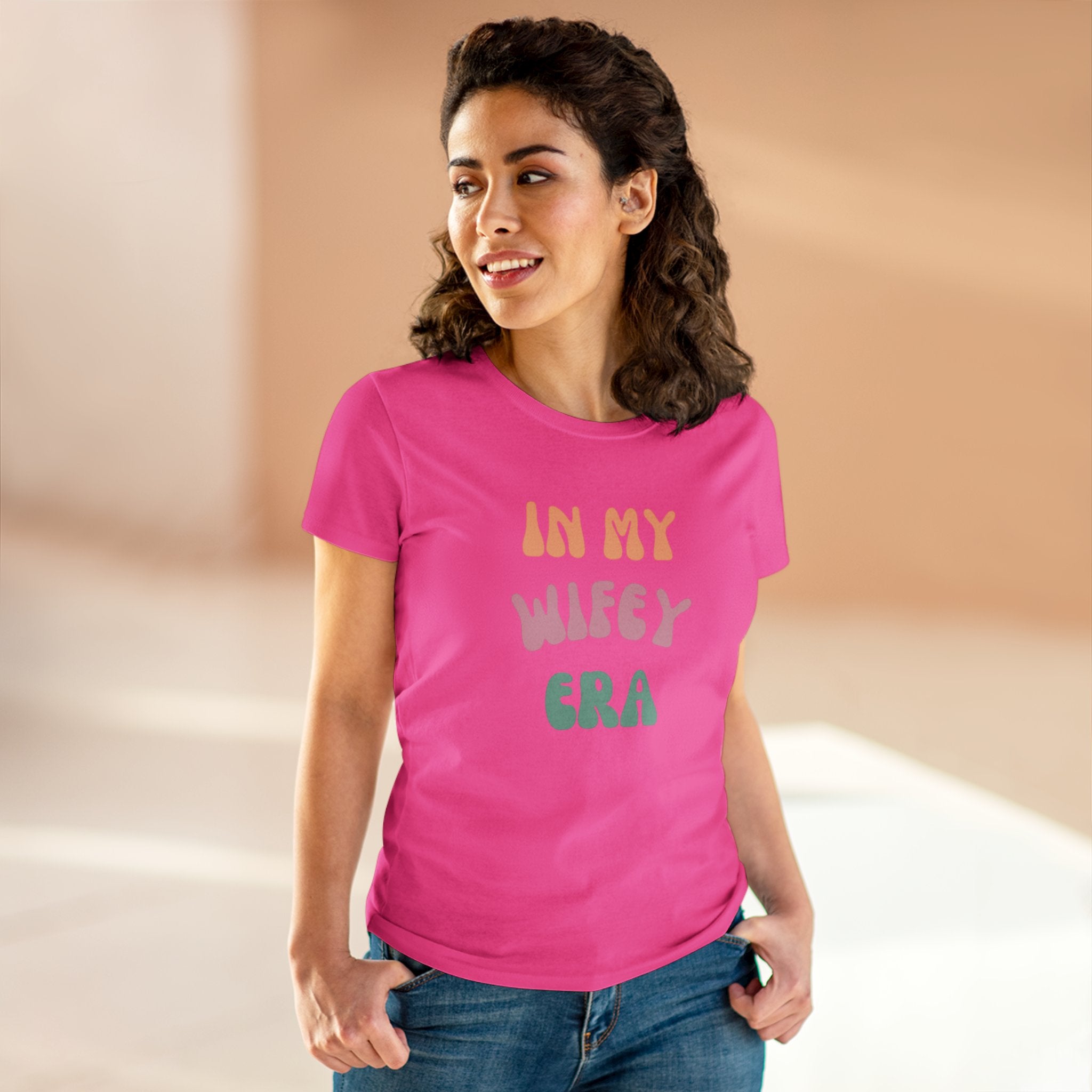 T-Shirt - Women's Midweight Cotton Tee with 'In My Wifey Era' Design