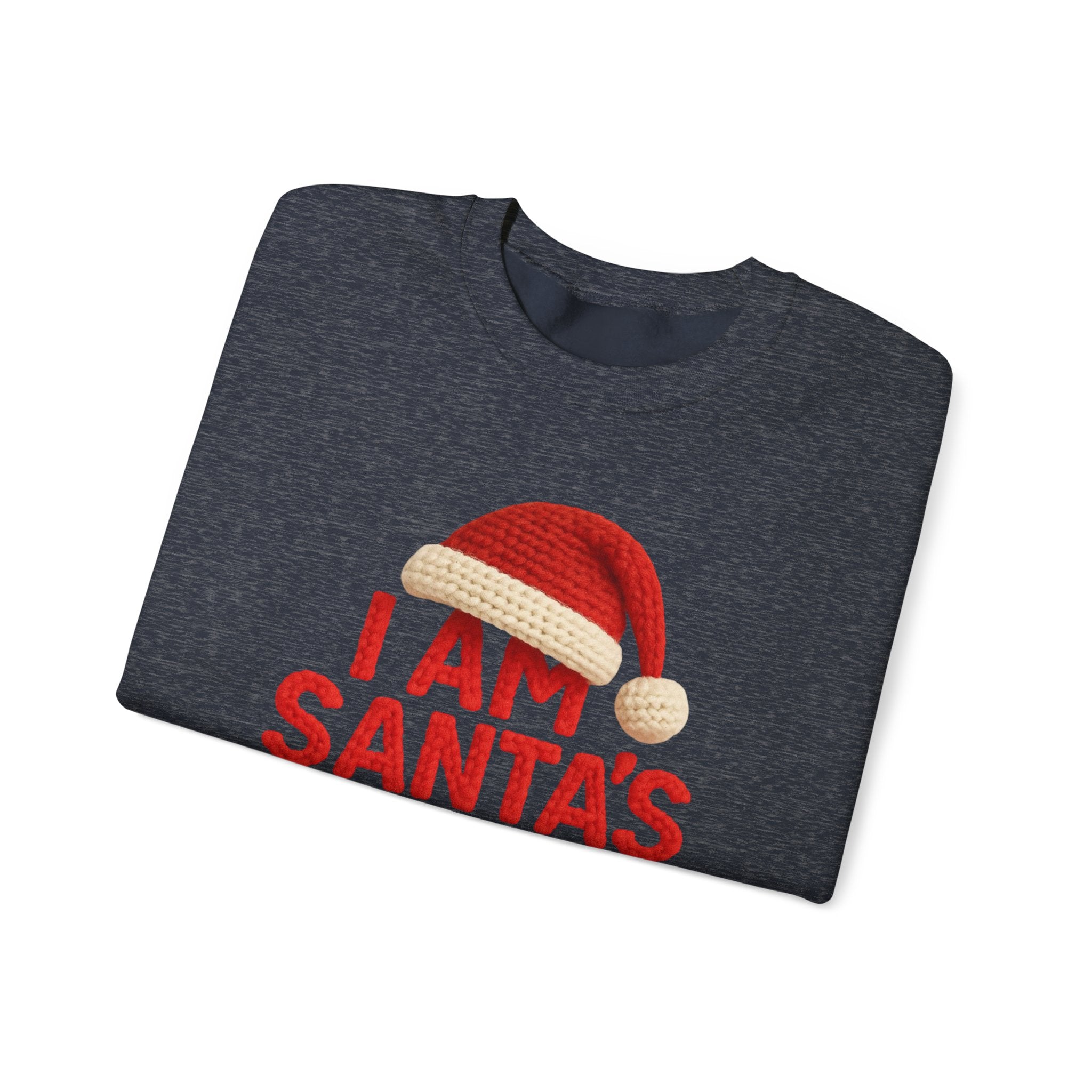 Christmas Sweatshirt - "I Am Santa's Favorite" Festive Crewneck printed
