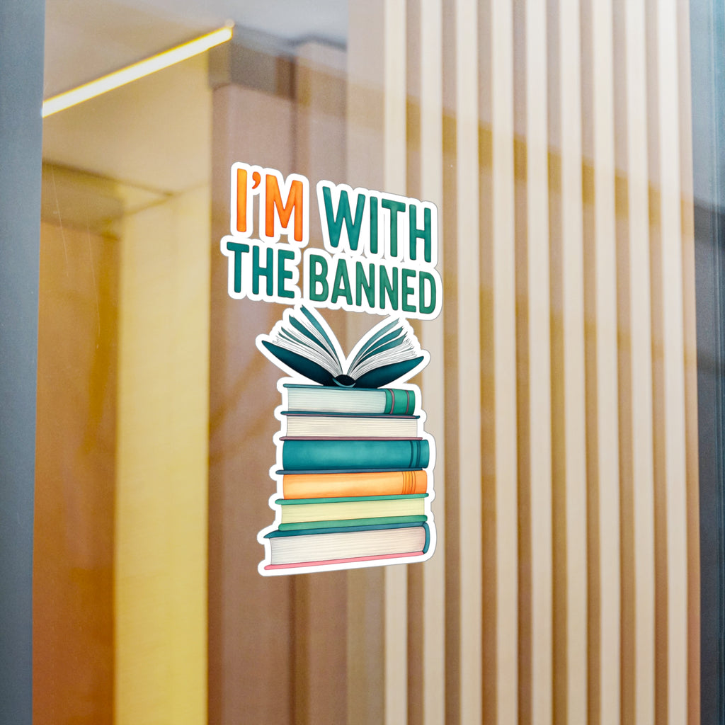 Literary Freedom Vinyl Decal - 'I'M WITH THE BANNED'