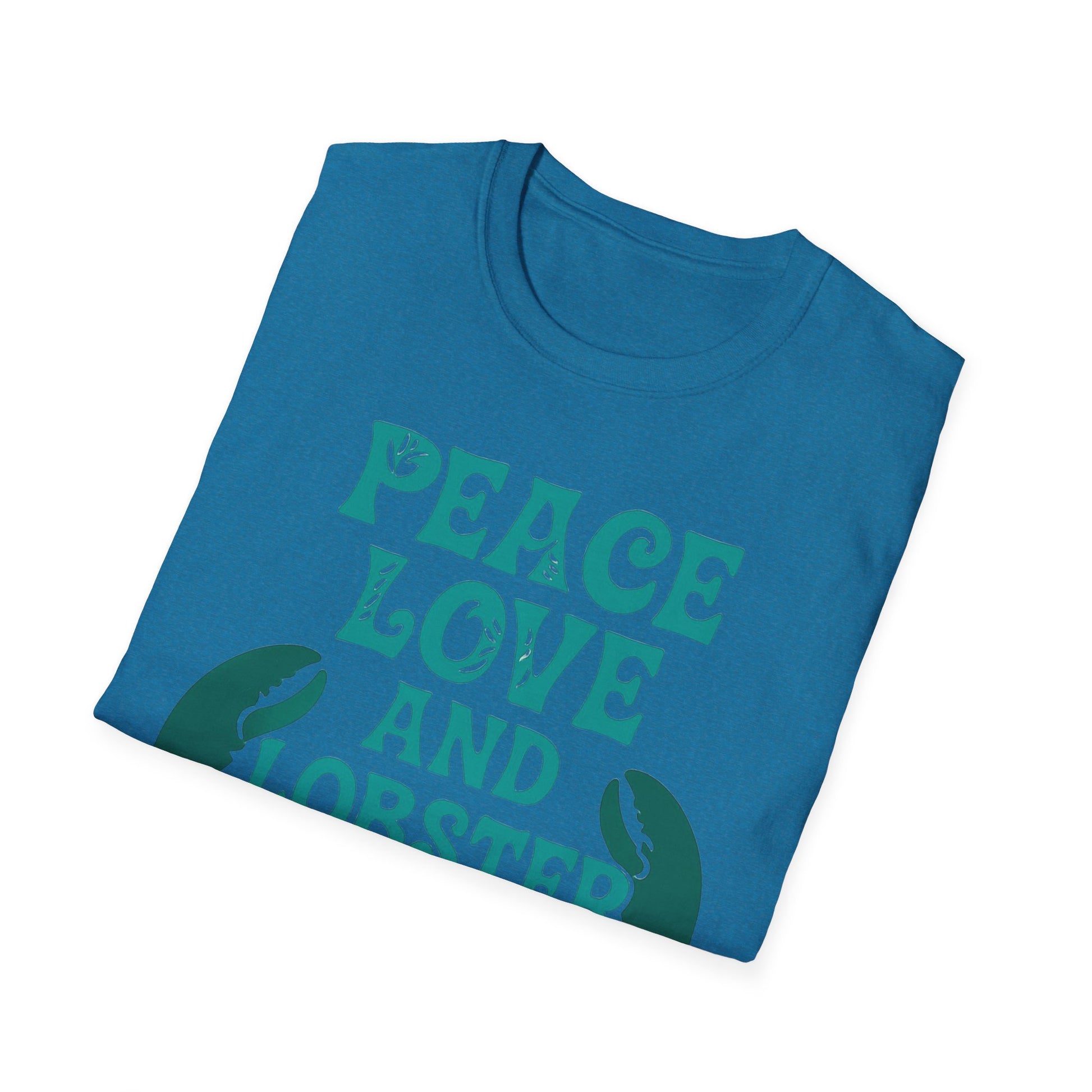 Peace, Love, and Lobster Rolls T-Shirt | Unisex Softstyle Tee for Seafood Lovers, Casual Summer Wear, Beach Days, Gifts, BBQs