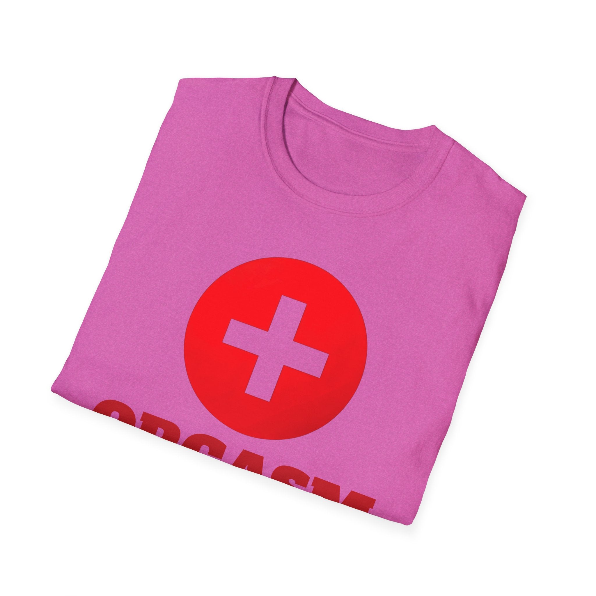 Funny Orgasm Donor Red Cross Unisex T-Shirt, Saving Lives Tee, Humorous Graphic Shirt, Naughty Gag Gift, Hilarious Adult Tee
