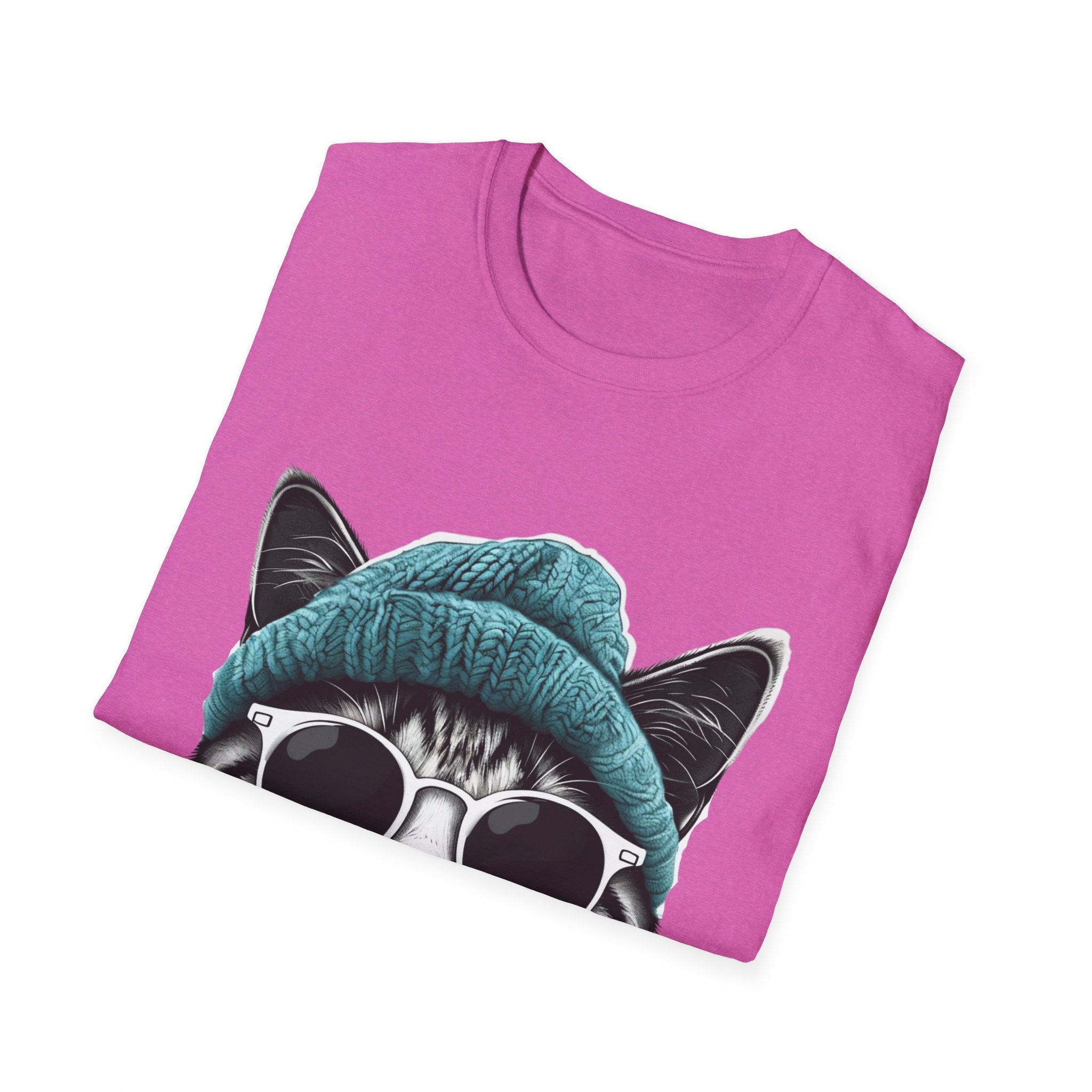 Cool cat with a Knit Cap Cat lovers gift unisex tshirt