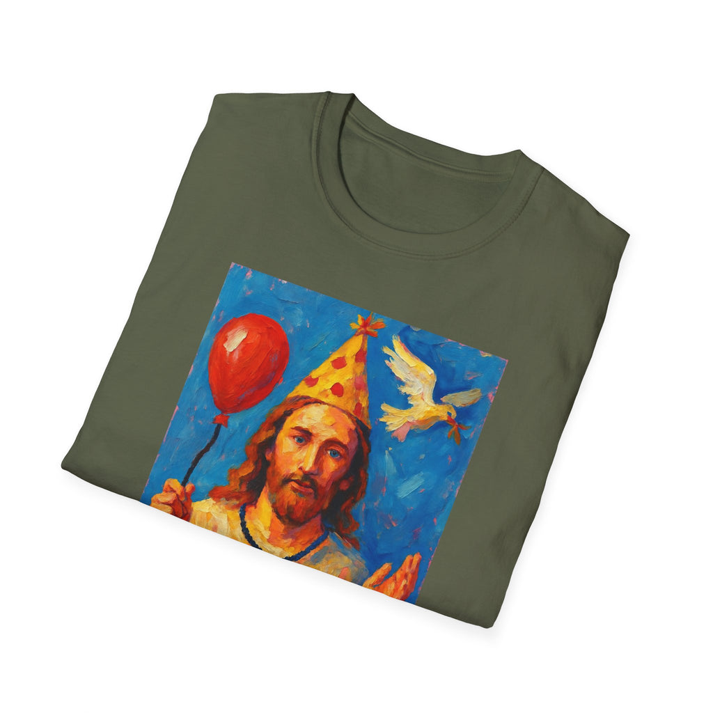Vintage Religious Icon Birthday Boy T-Shirt Go Jesus, it’s your birthday!