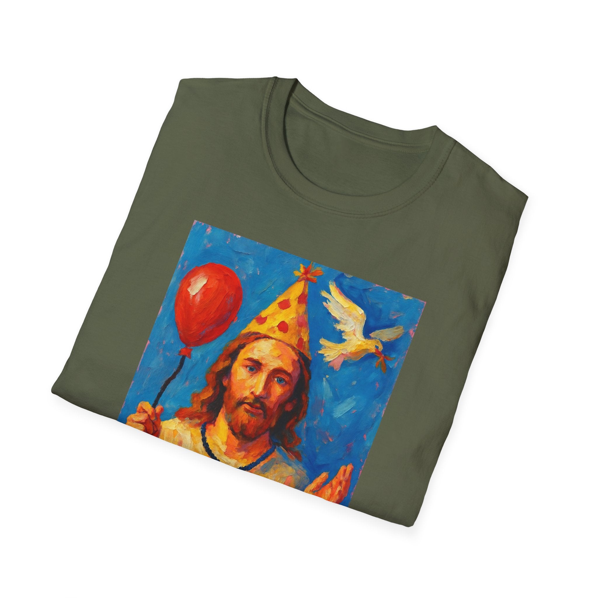 Vintage Religious Icon Birthday Boy T-Shirt Go Jesus, it’s your birthday!