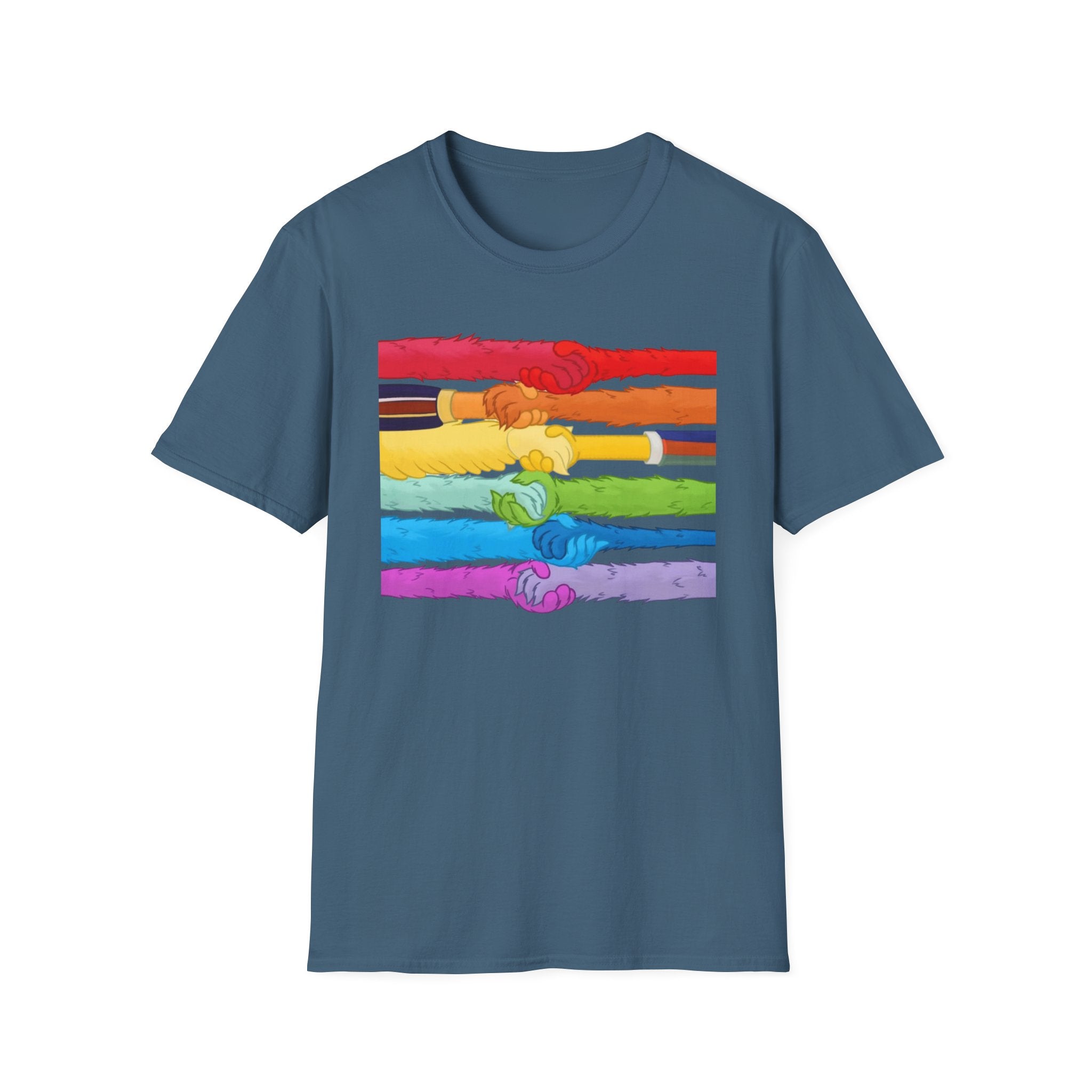 Pride Unity T-Shirt, Unisex Graphic Tee, LGBTQ+ Pride Shirt, Colorful Equality Apparel, Rainbow Friendship Tee, Support & Celebrate