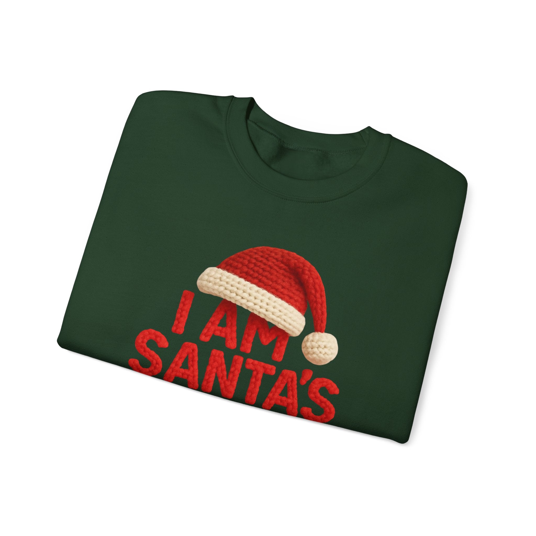 Christmas Sweatshirt - "I Am Santa's Favorite" Festive Crewneck printed
