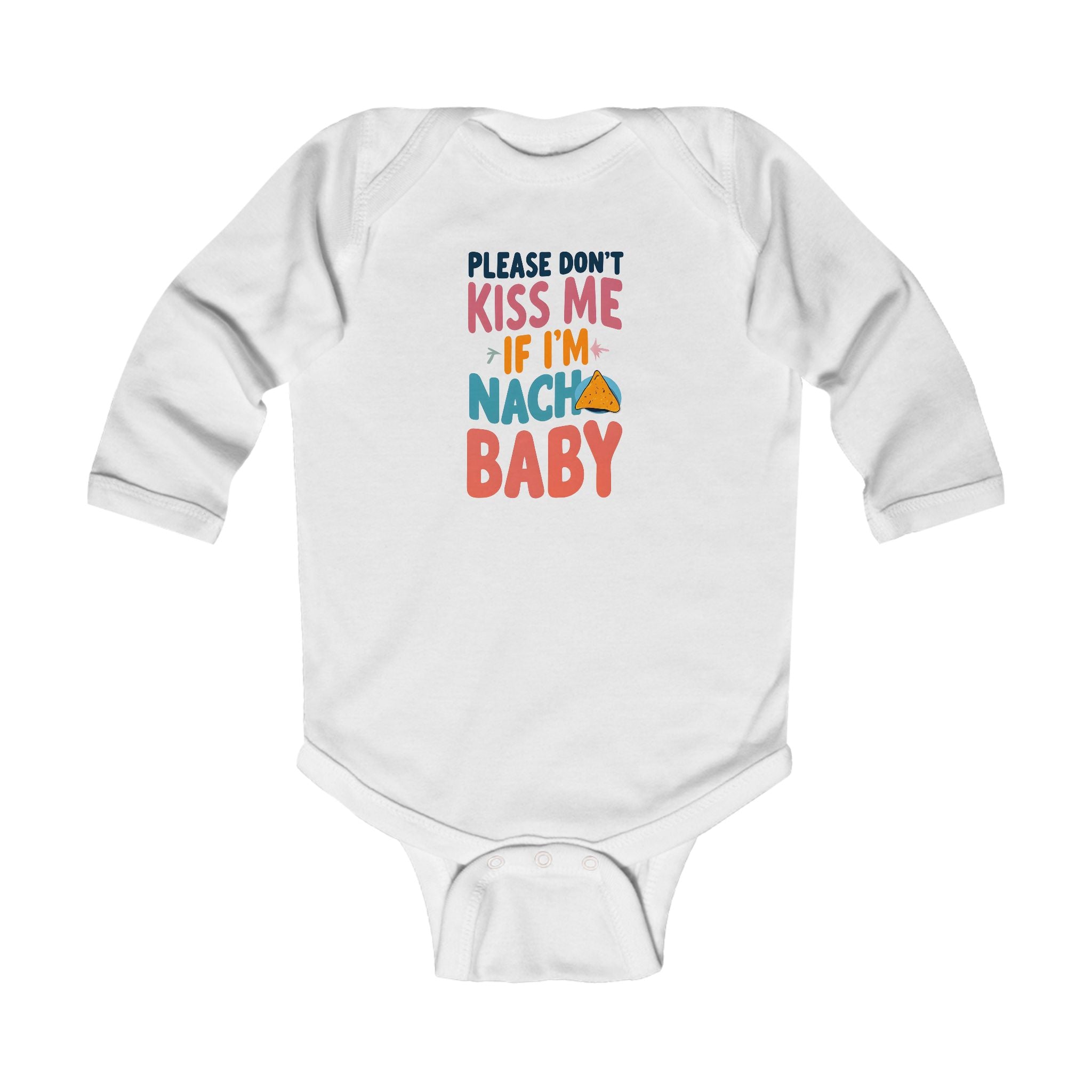 Funny Infant Long Sleeve Bodysuit, Please dont kiss me if Im not your baby. Cute Baby Clothes, Gender Neutral Baby Outfit,