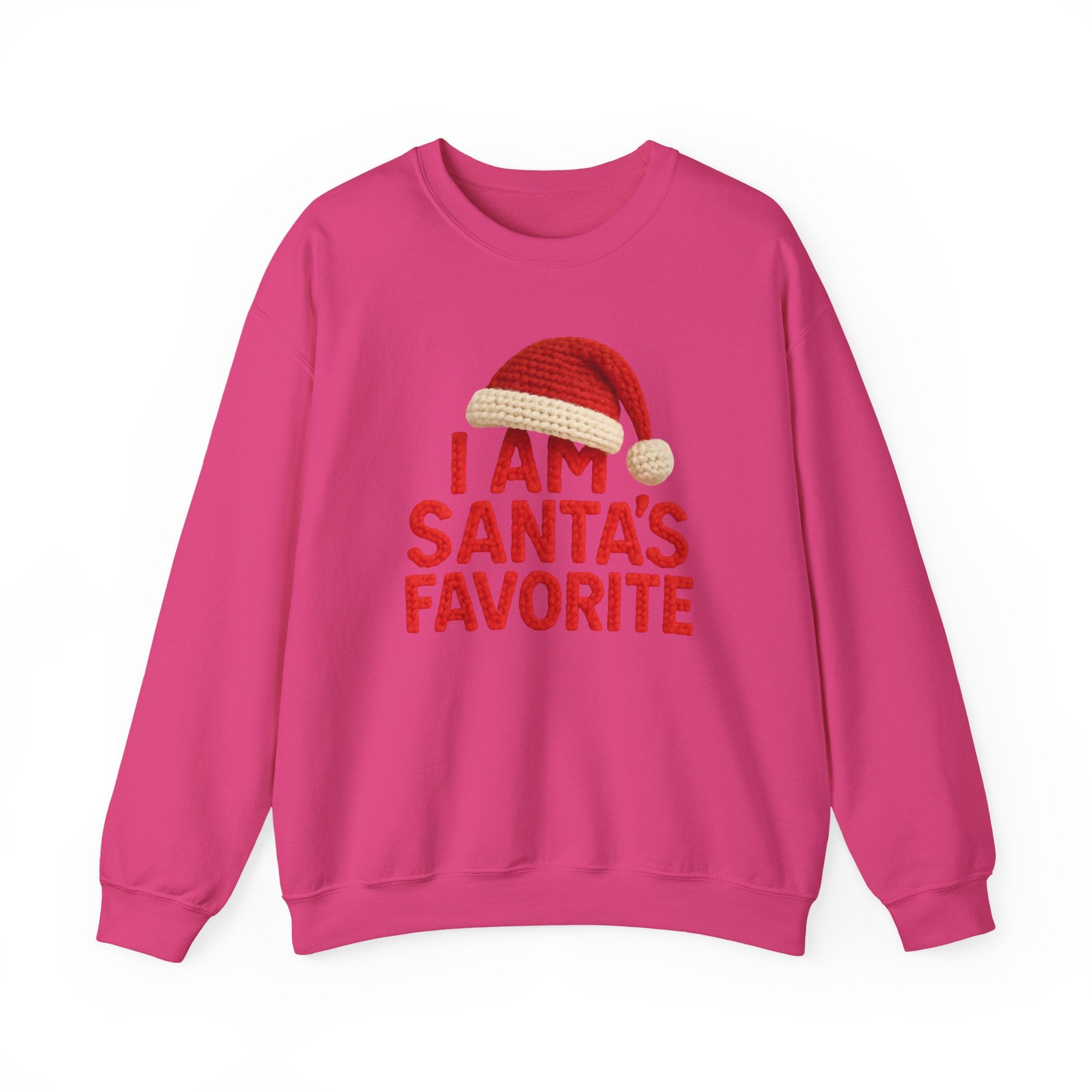 Christmas Sweatshirt - "I Am Santa's Favorite" Festive Crewneck printed