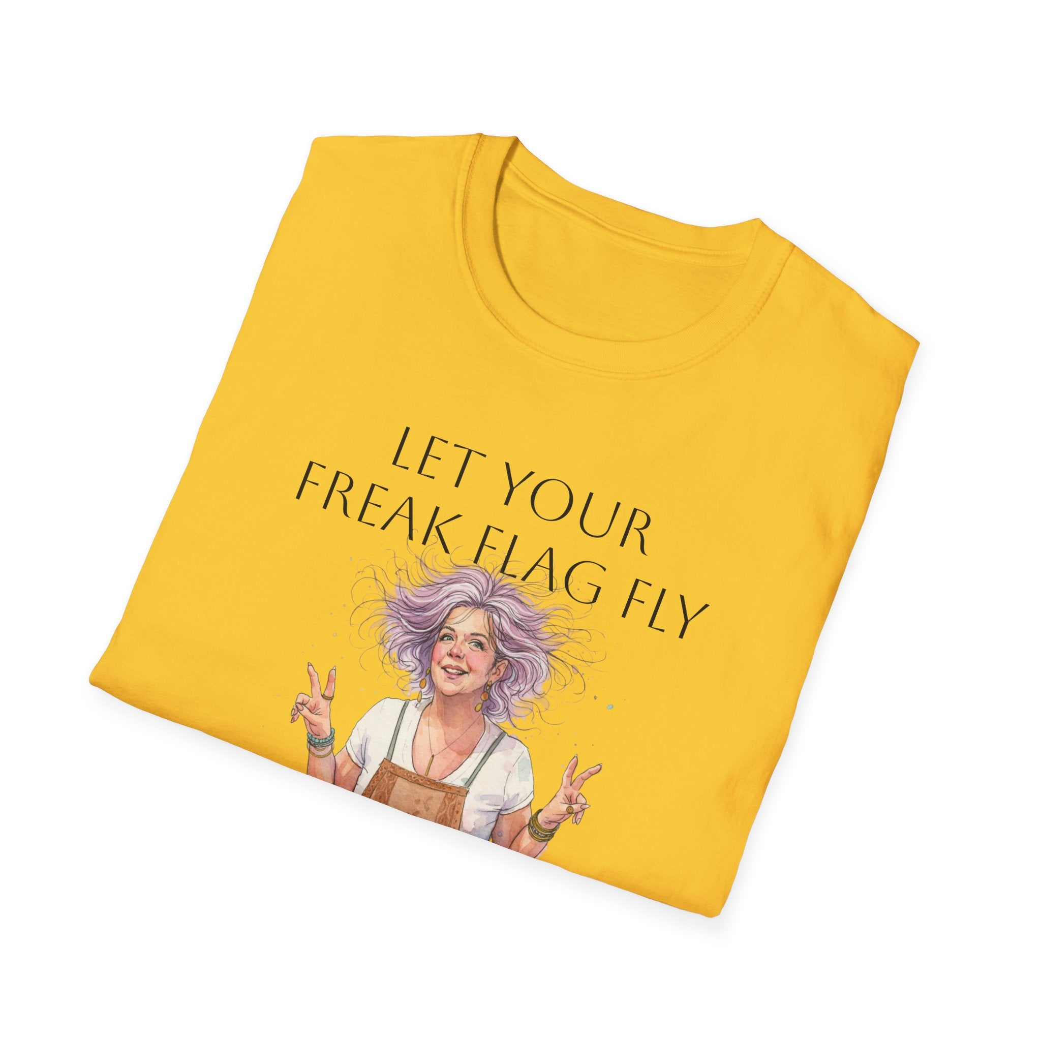 T‑Shirt — "Let Your Freak Flag Fly" Boho Artist Graphic Tee