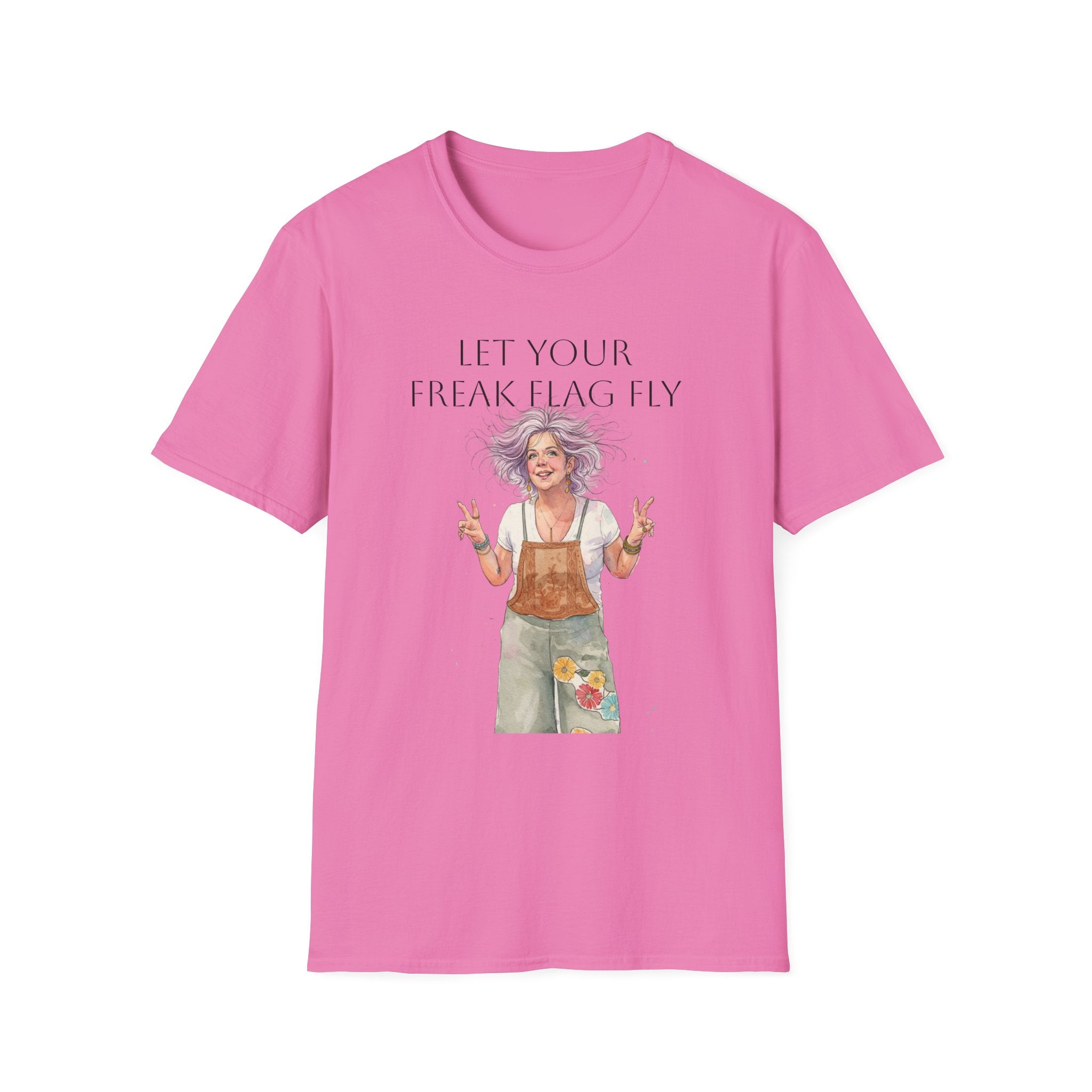 T‑Shirt — "Let Your Freak Flag Fly" Boho Artist Graphic Tee