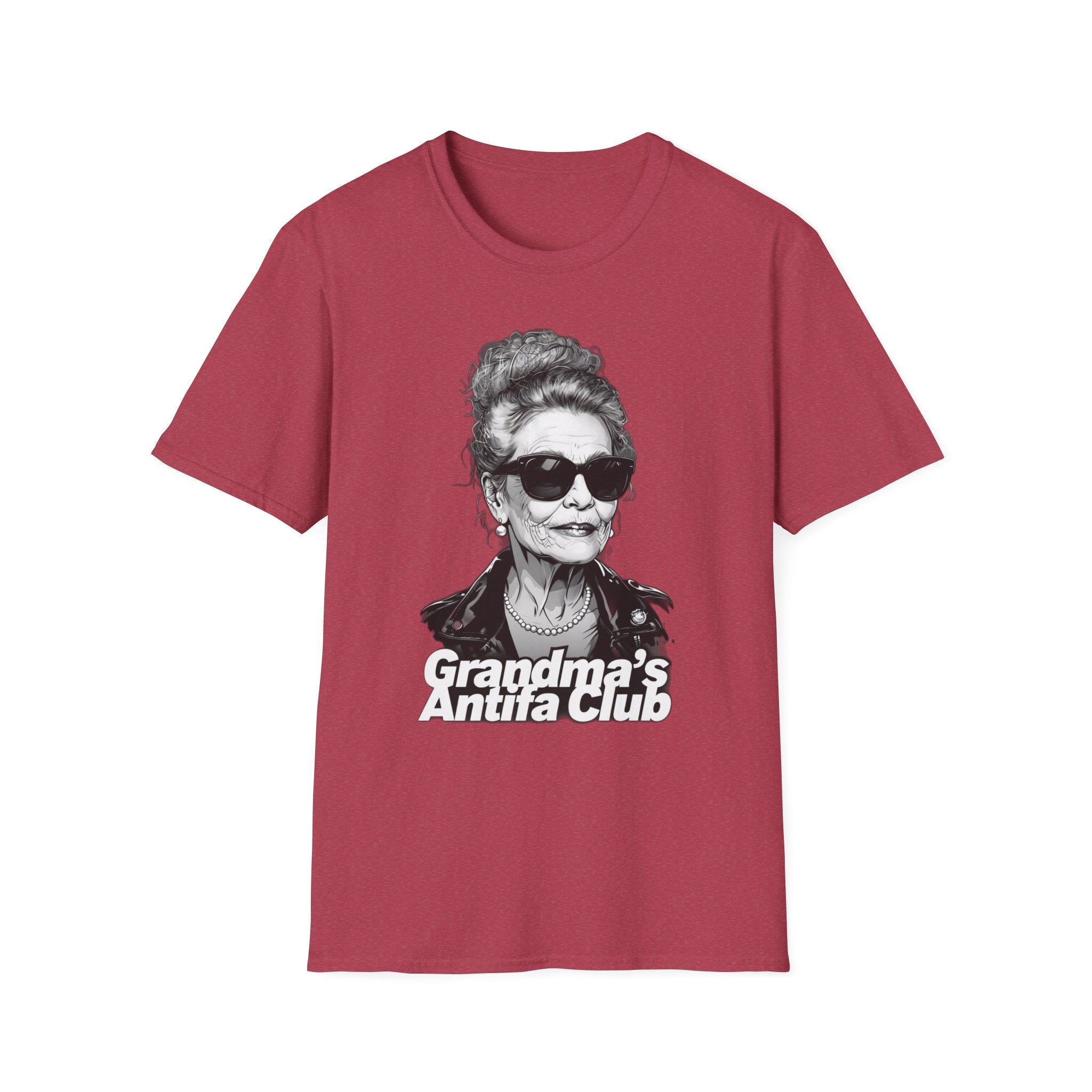 Antifa Grandma Softstyle T-Shirt | Grandma's Antifa Club Shirt Made for strong women who stand for justice