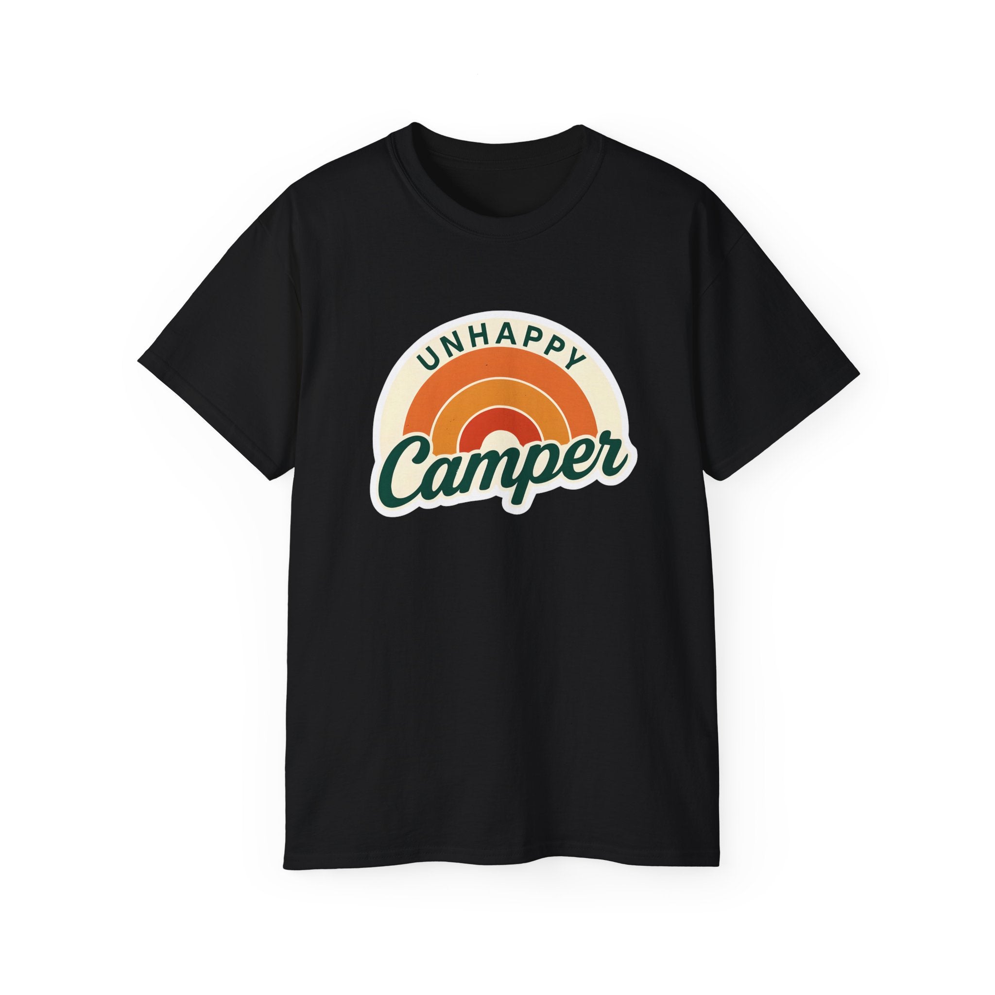 Unisex Tee for Campers: Unhappy Wanderer Adventure Gift Shirt, Hiking Outdoor Camping Apparel, Outdoorsy Nature Lover Top, Wanderlust Tee,