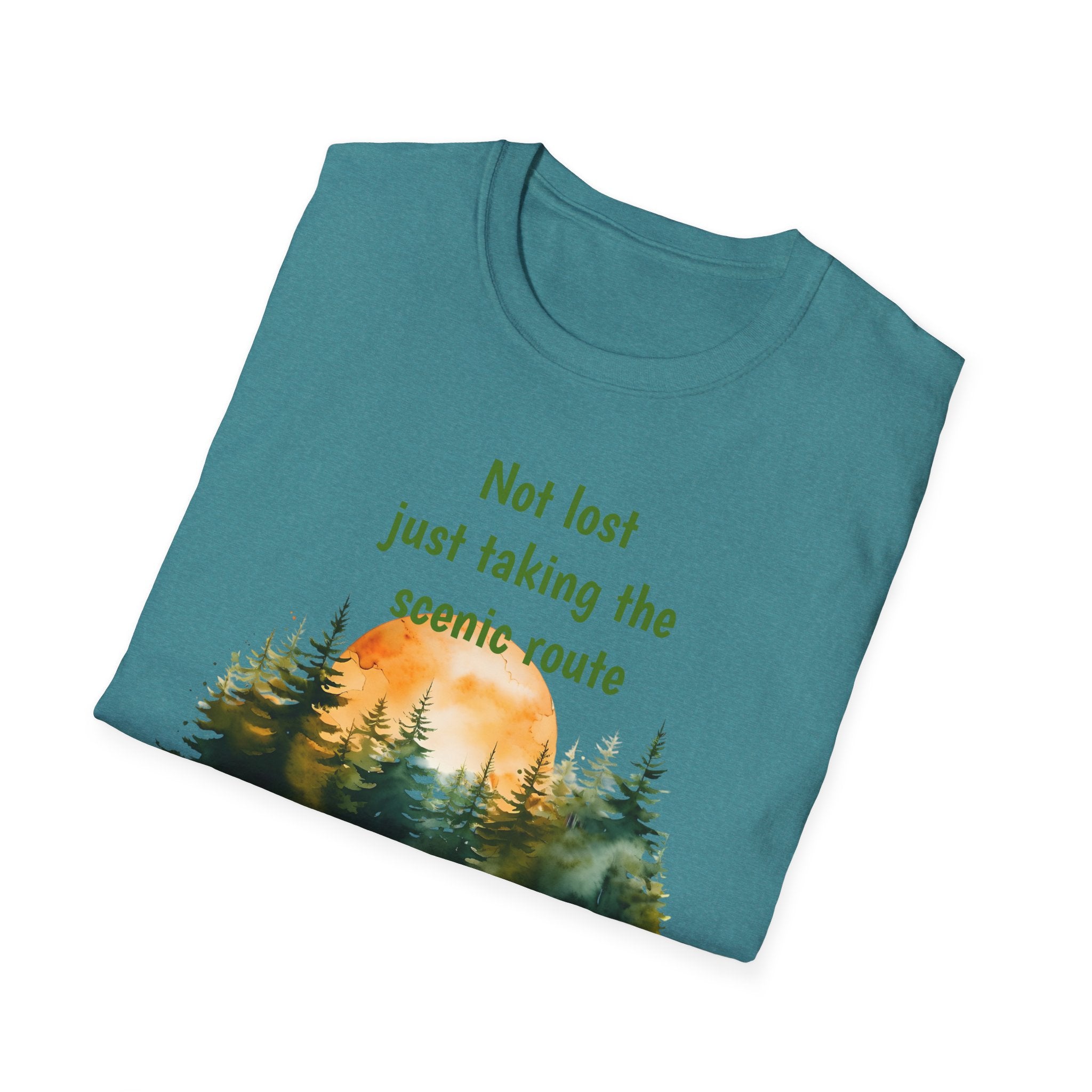 Not Lost just taking the scenic Rt Nature Lover Shirt, Unisex Scenic Route Tee, Adventure Apparel, Gift for Hikers, Outdoor Enthusiast Shirt