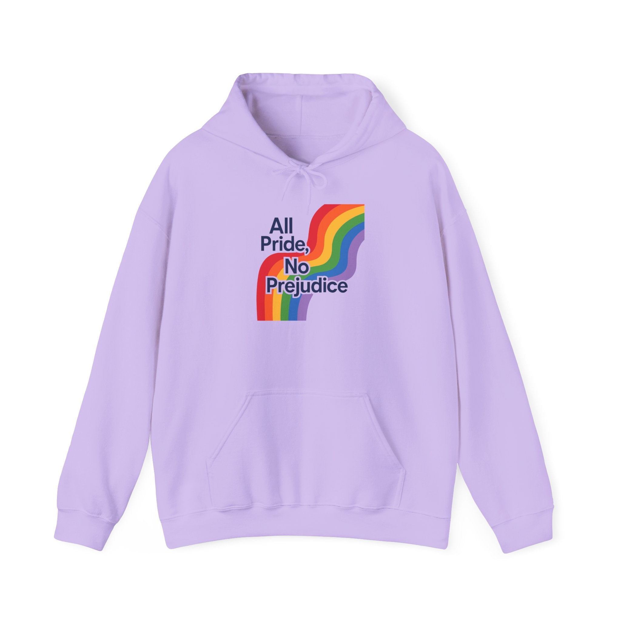 Pride Celebration Hoodie, Unisex Rainbow Sweatshirt, LGBTQ+ Hoodie, All Pride No Prejudice Sweatshirt, Comfortable Pride Wear anti trump