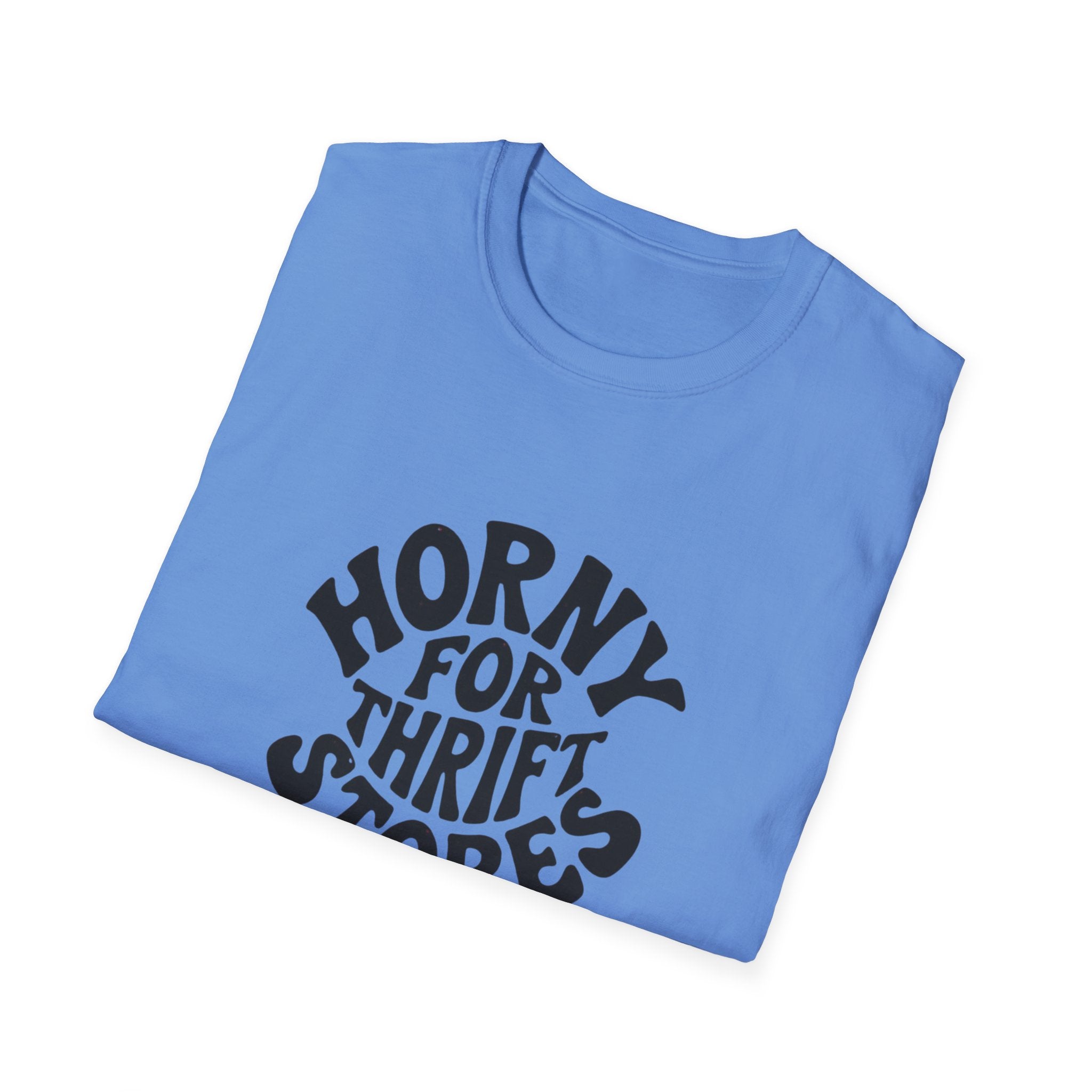 Horny for Thrift Stores T-Shirt — Funny Vintage Thrift Shopper Graphic Tee