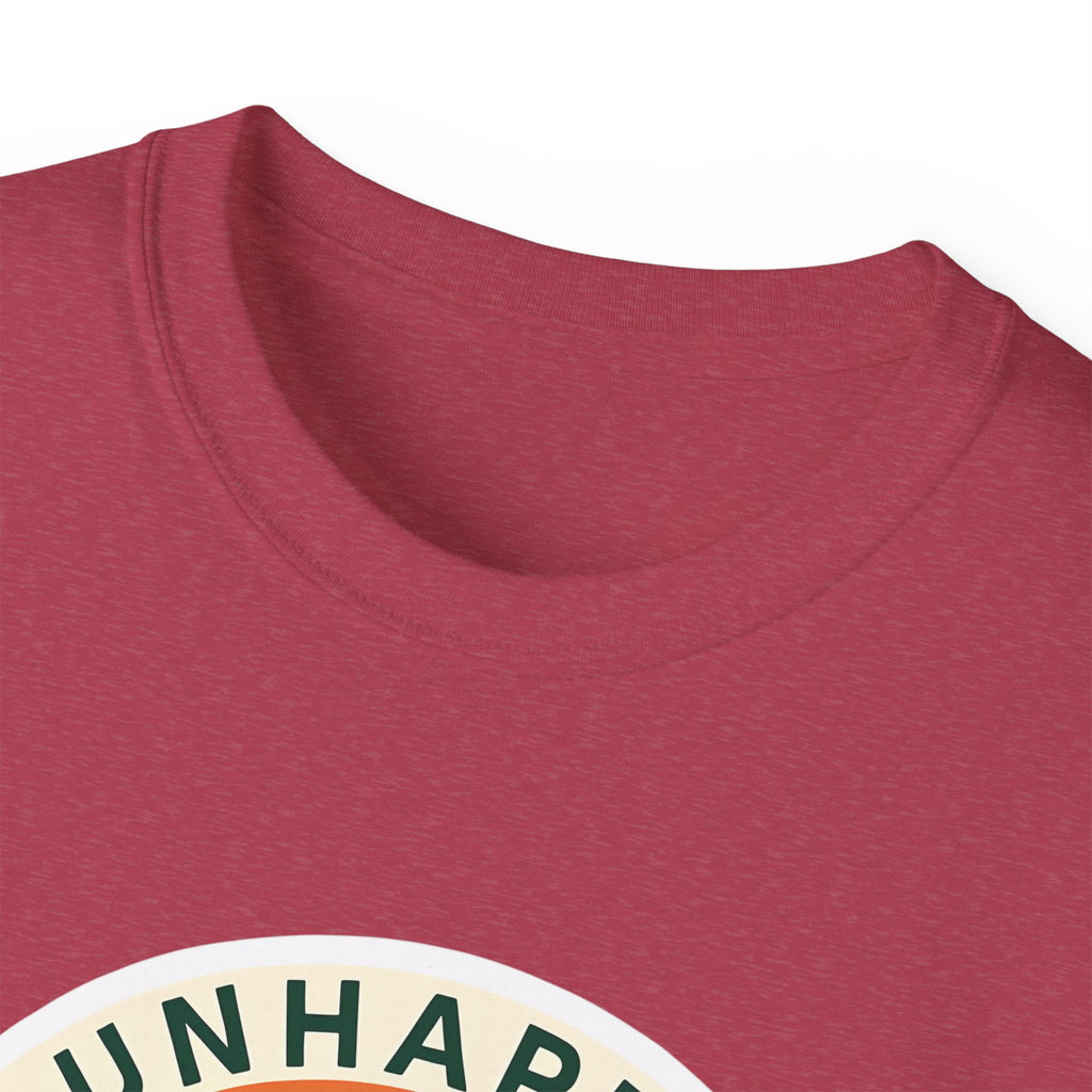 Unisex Tee for Campers: Unhappy Wanderer Adventure Gift Shirt, Hiking Outdoor Camping Apparel, Outdoorsy Nature Lover Top, Wanderlust Tee,