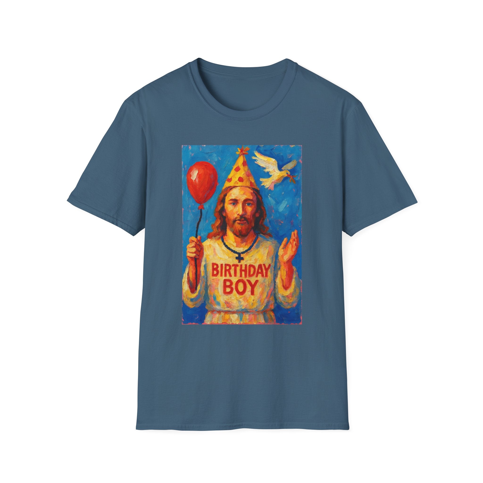 Vintage Religious Icon Birthday Boy T-Shirt Go Jesus, it’s your birthday!