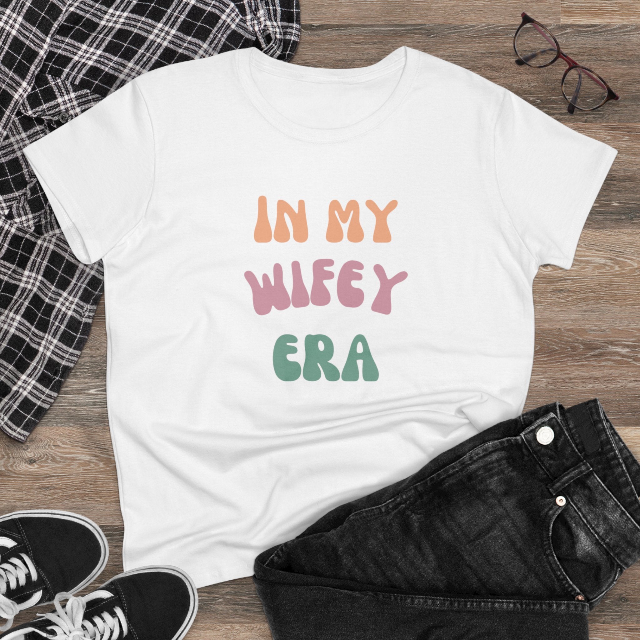T-Shirt - Women's Midweight Cotton Tee with 'In My Wifey Era' Design