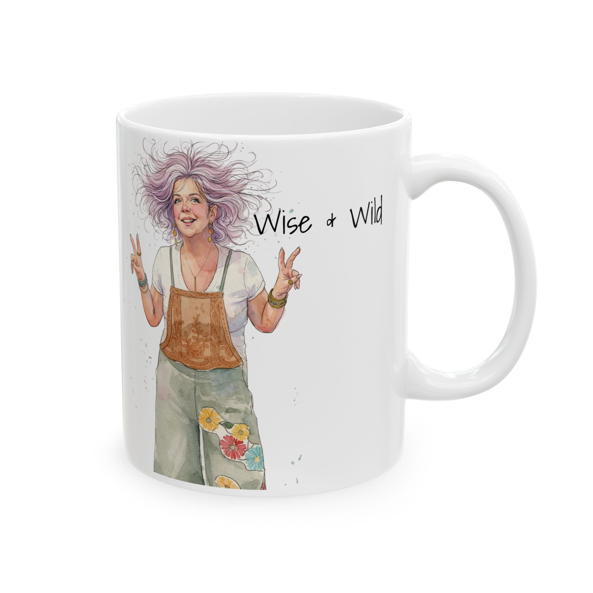 Wise & Wild Hippie Ceramic Mug — 11oz & 15oz