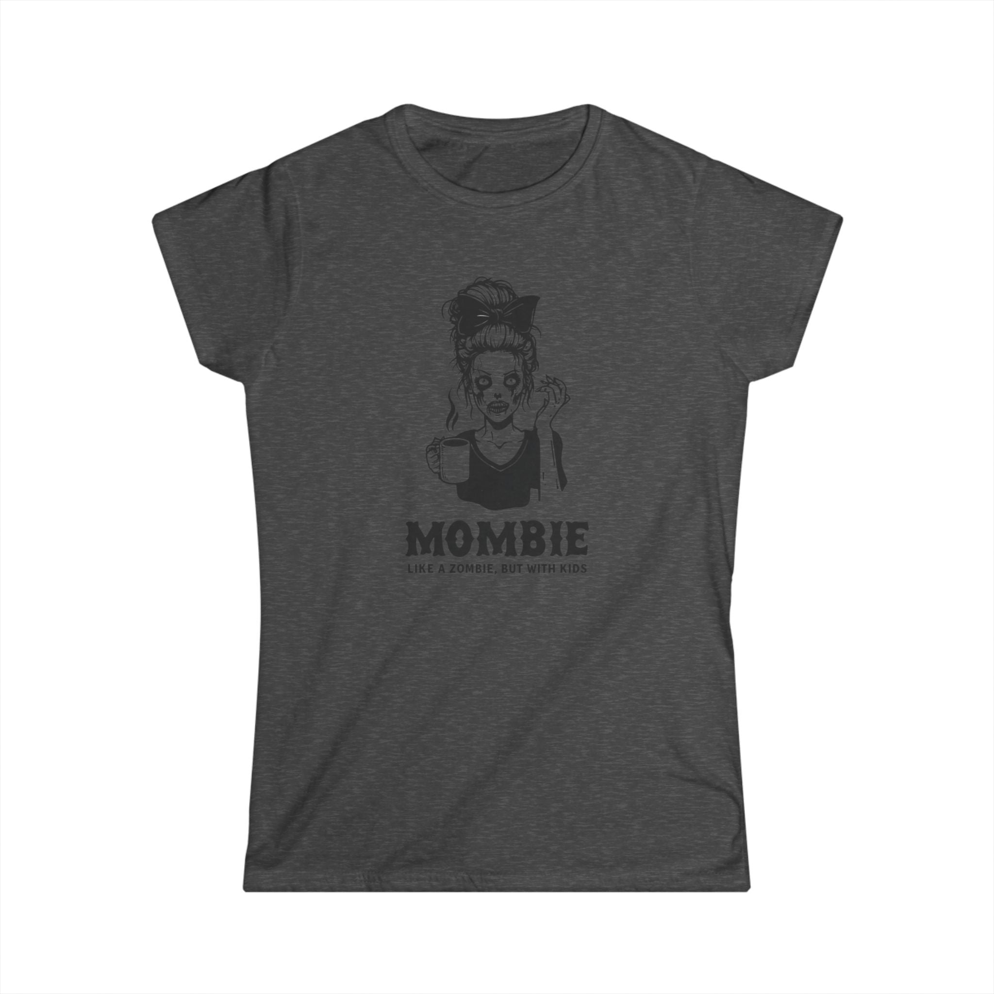 Women's Softstyle Tee - Mombie Zombie Kids, Funny Mom Shirt, Mom Life Tee, Halloween Shirt, Softstyle Tee for Women, Mom Gift