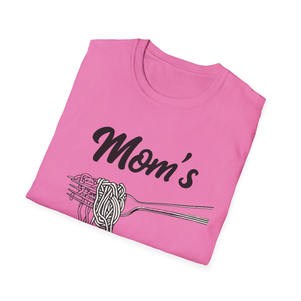 Mom's spaghetti Pasta Love T-Shirt, Gift for Moms, Funny Food Shirt, Family Gathering Top, Casual Wear, Mother's Day Gift rap lyrics