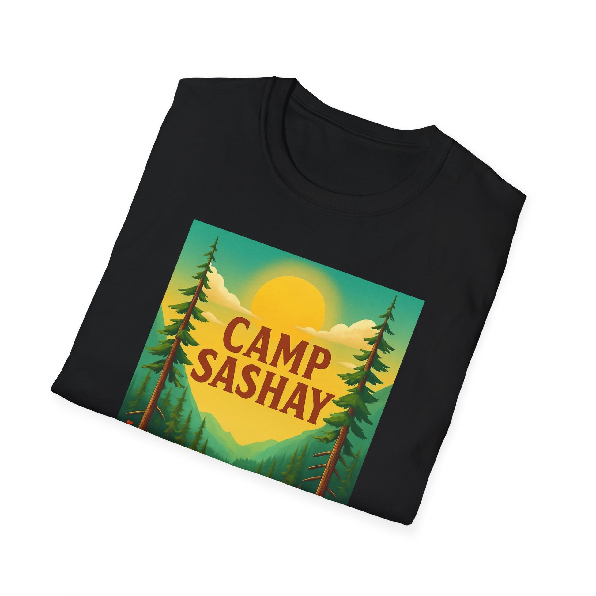 Camp Sashay carnival Unisex Softstyle T-Shirt, Vintage Camping Tee, Outdoor Adventure Shirt, Summer Vibes T-Shirt, Gift for Nature Lovers