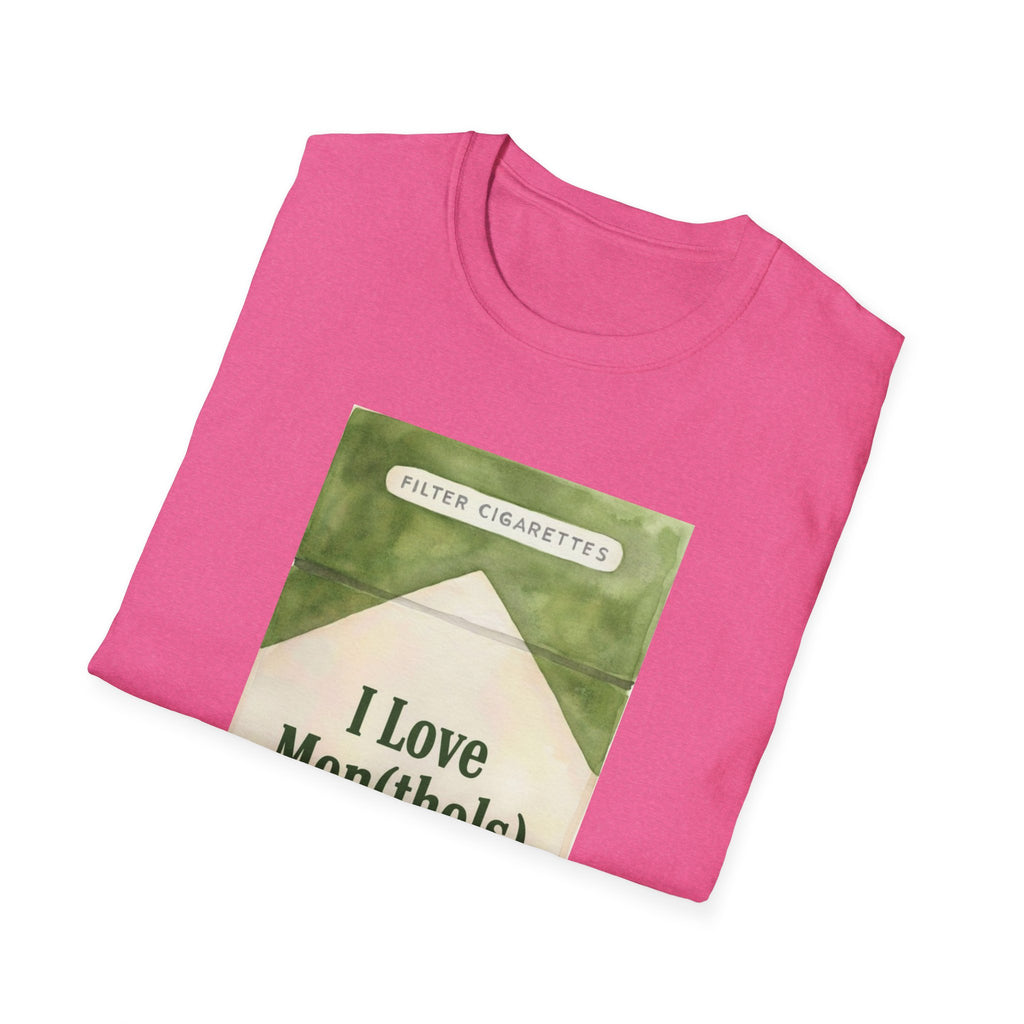 I Love Men(thols) Retro Cigarette Pack Graphic T-Shirt