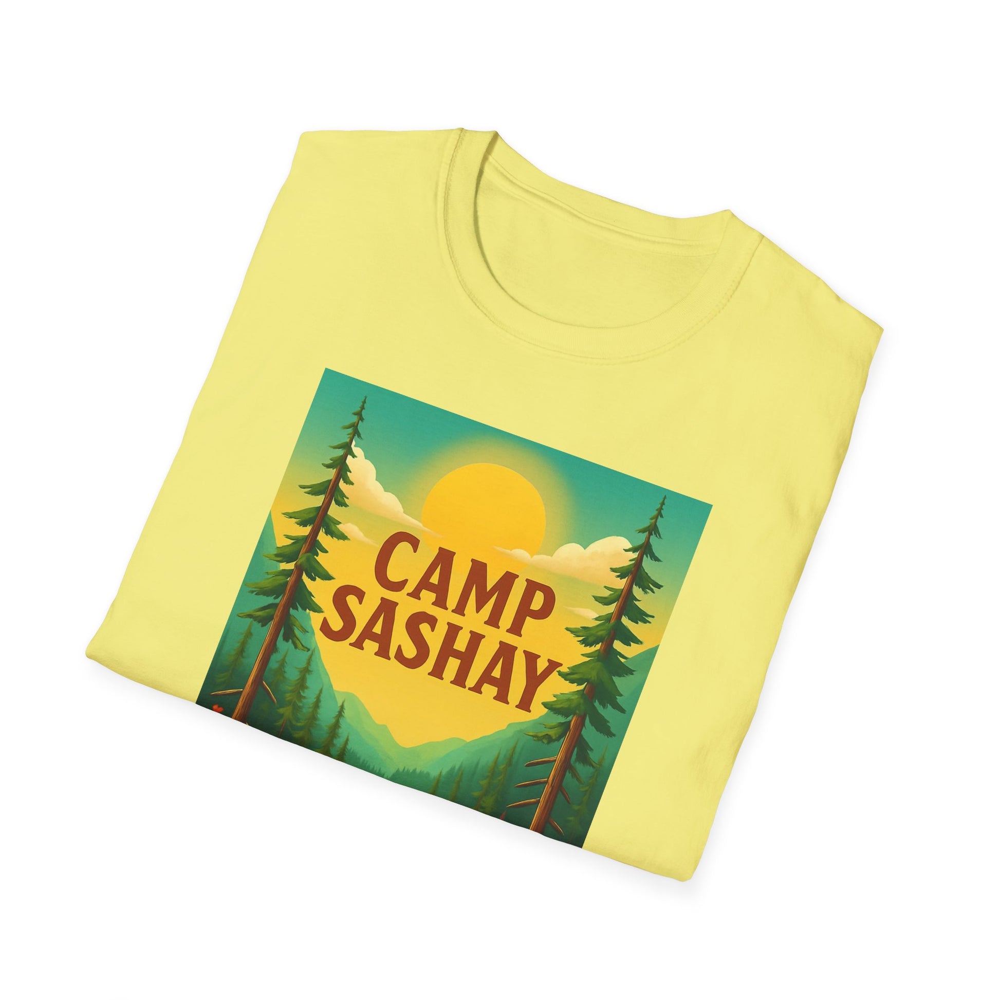 Camp Sashay carnival Unisex Softstyle T-Shirt, Vintage Camping Tee, Outdoor Adventure Shirt, Summer Vibes T-Shirt, Gift for Nature Lovers