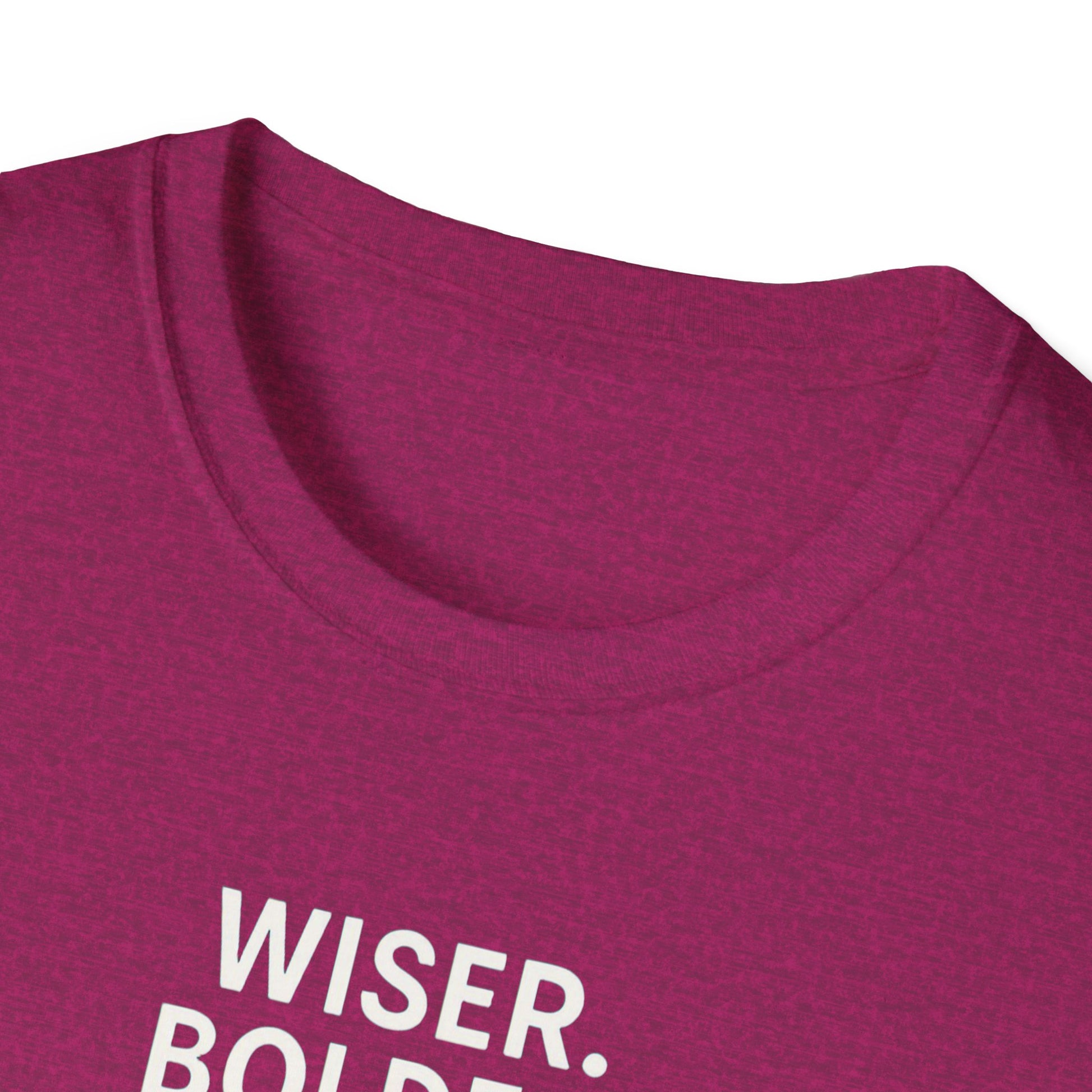 Menopause Transformation Unisex Softstyle T-Shirt, Wiser Bolder Hotter Literally, Hot Flash Tee, Gift for Women, Funny Menopausal Shirt