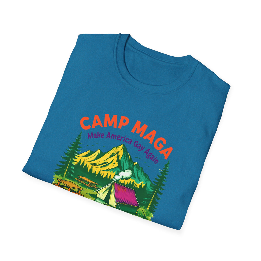 Camp MAGA Unisex make America gay again carnival Softstyle T-Shirt - Make America Gay Again, LGBTQ Pride Shirt, Camping Tee, Gift for [...]