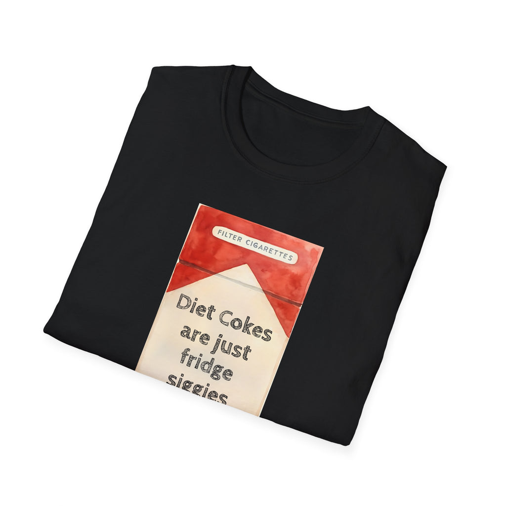 Retro Cool Diet Cola Unisex Softstyle T-Shirt, Fridge Siggies Smokers Gift Tee, Vintage Soda Pop Shirt smoker gift reds