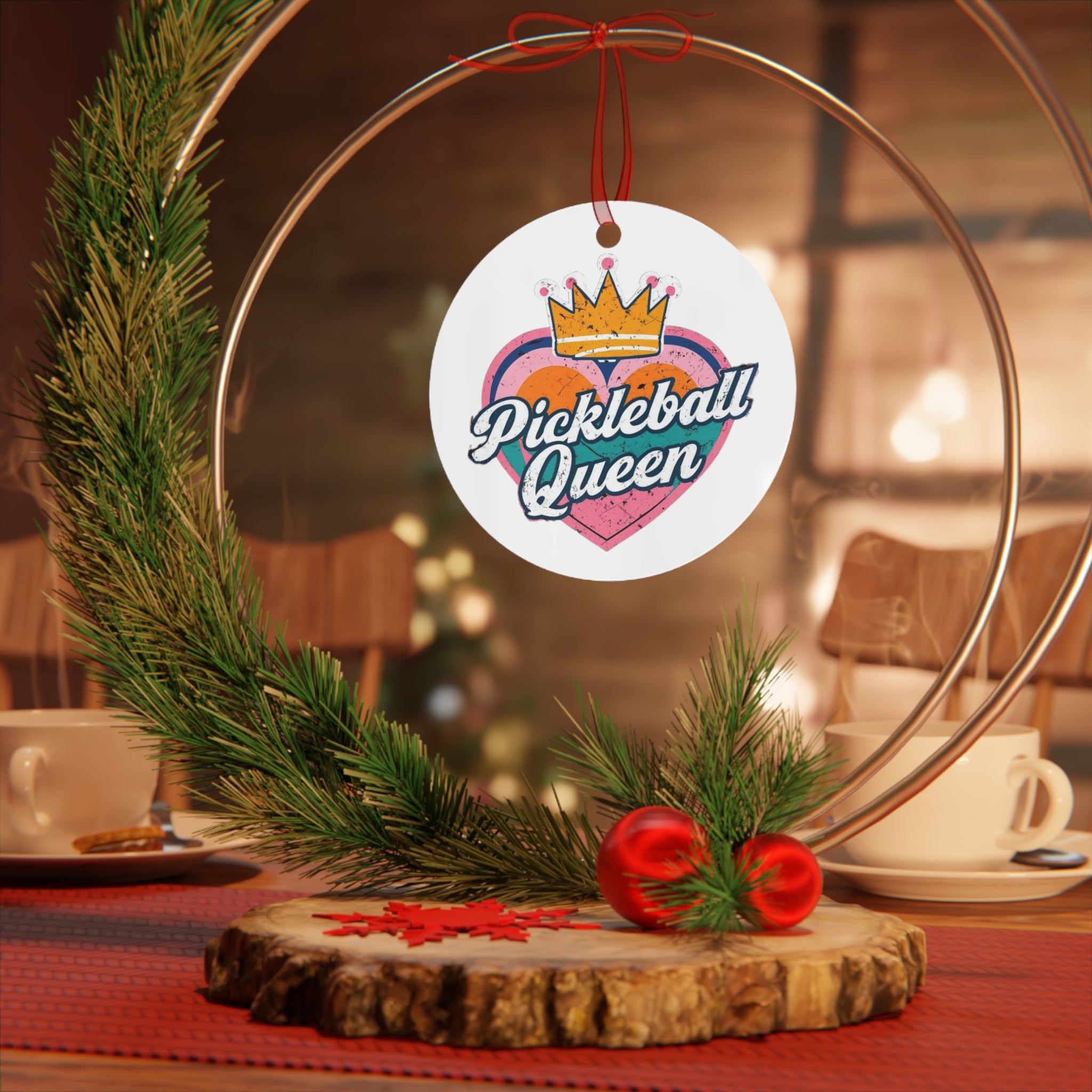 Pickleball Queen Metal Ornaments - Celebrate Your Passion for Pickleball