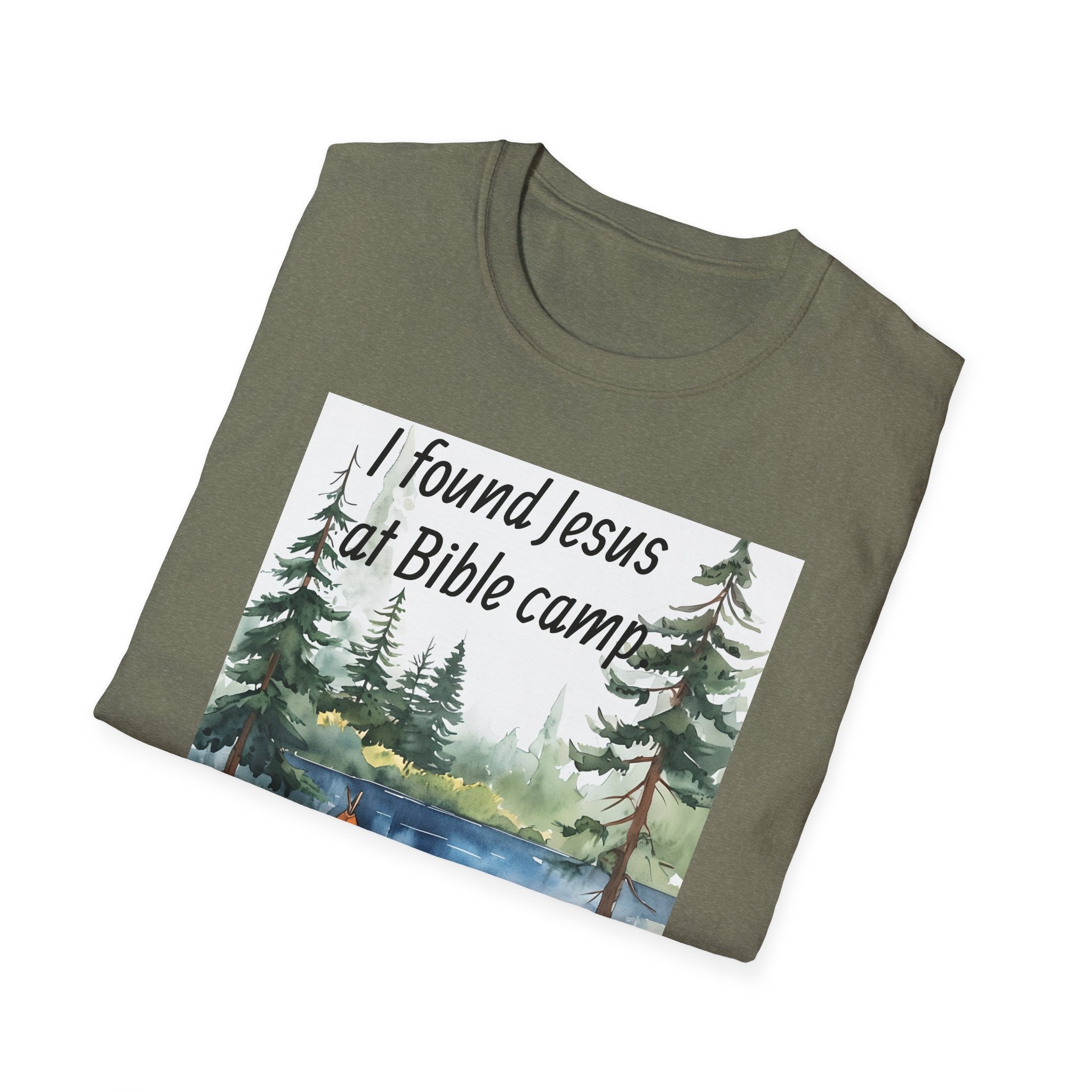 Funny Tee, Religious Camp Tshirt, Jesus Lover Shirt, Hilarious Church Gift, Christian Humor Apparel, Faith-Based Clothing camping bear