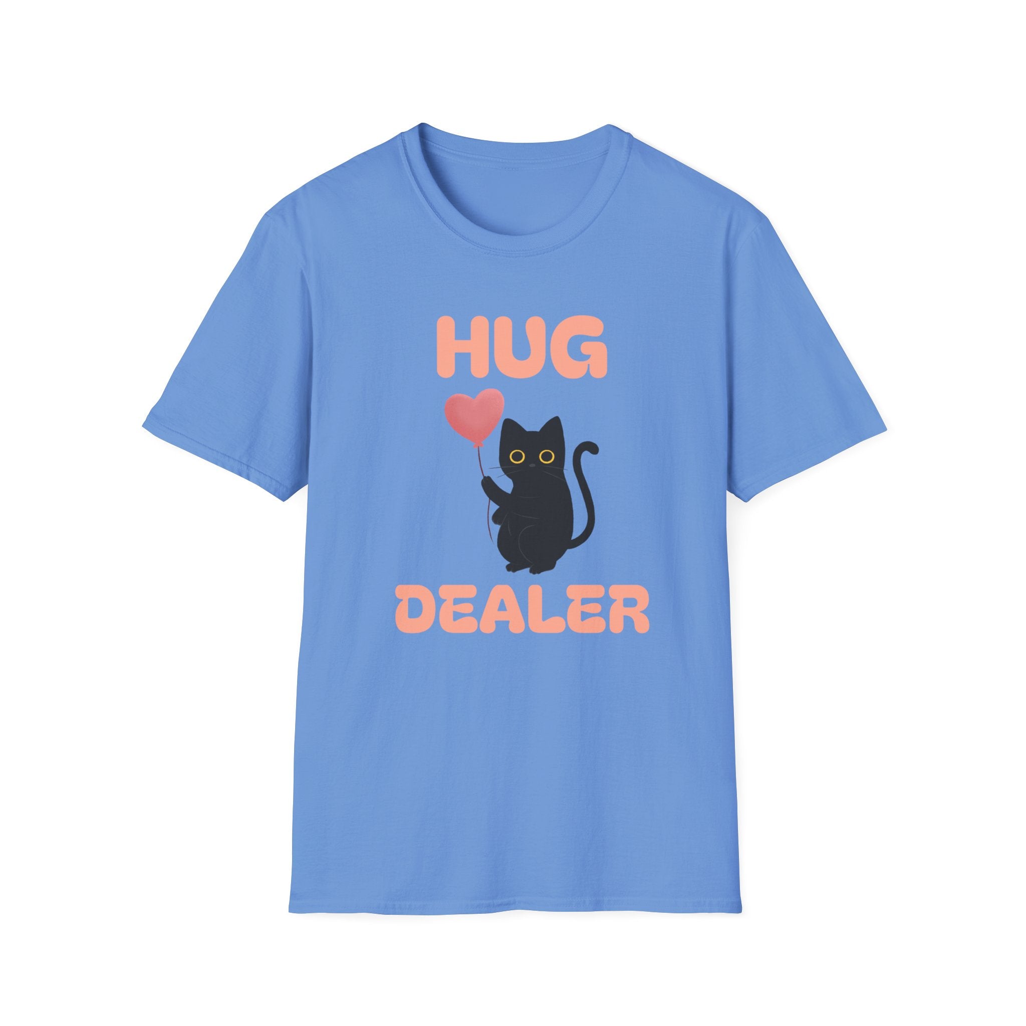 Hug Dealer fun cat Unisex Softstyle T-Shirt, Funny Cat Lover Gift, Cute Tee, Cat Mom Shirt, Trendy Graphic Tee Christmas gift sarcasm
