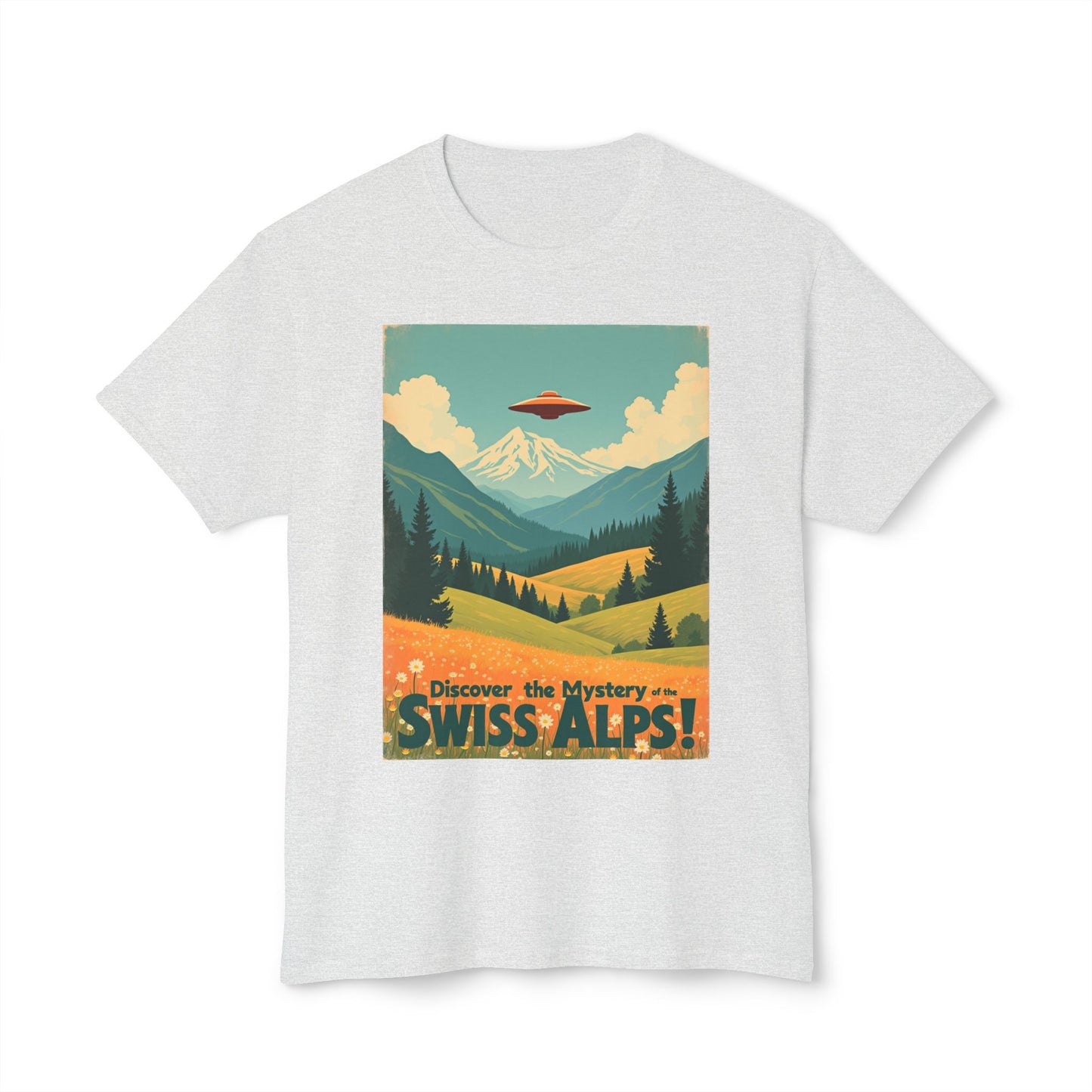 T-Shirt - Swiss Alps Space Travel Adventure Unisex HD Cotton™ Tee